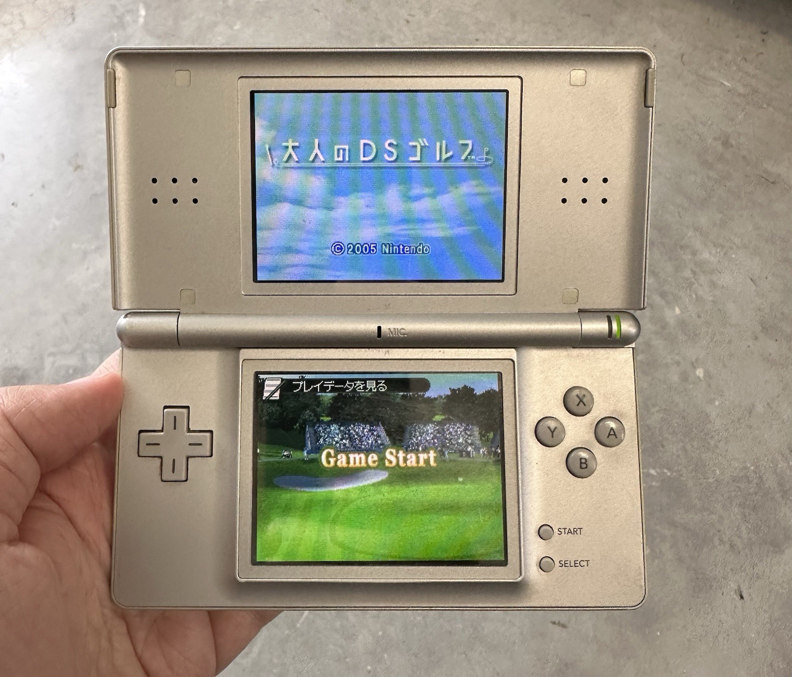 Nintendo DS Lite Console USG-001 with charger – Silver (Tested, Working)