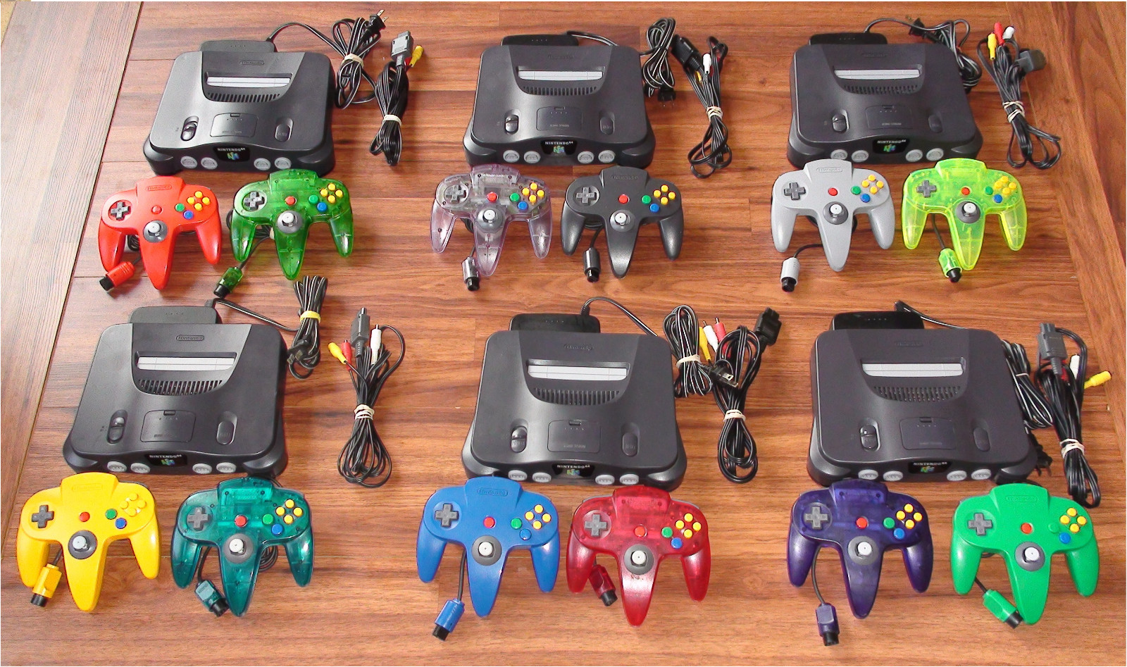 N64 Nintendo 64 Console + Cords + OEM Original Controllers W/ GOOD STICKS CLEAN