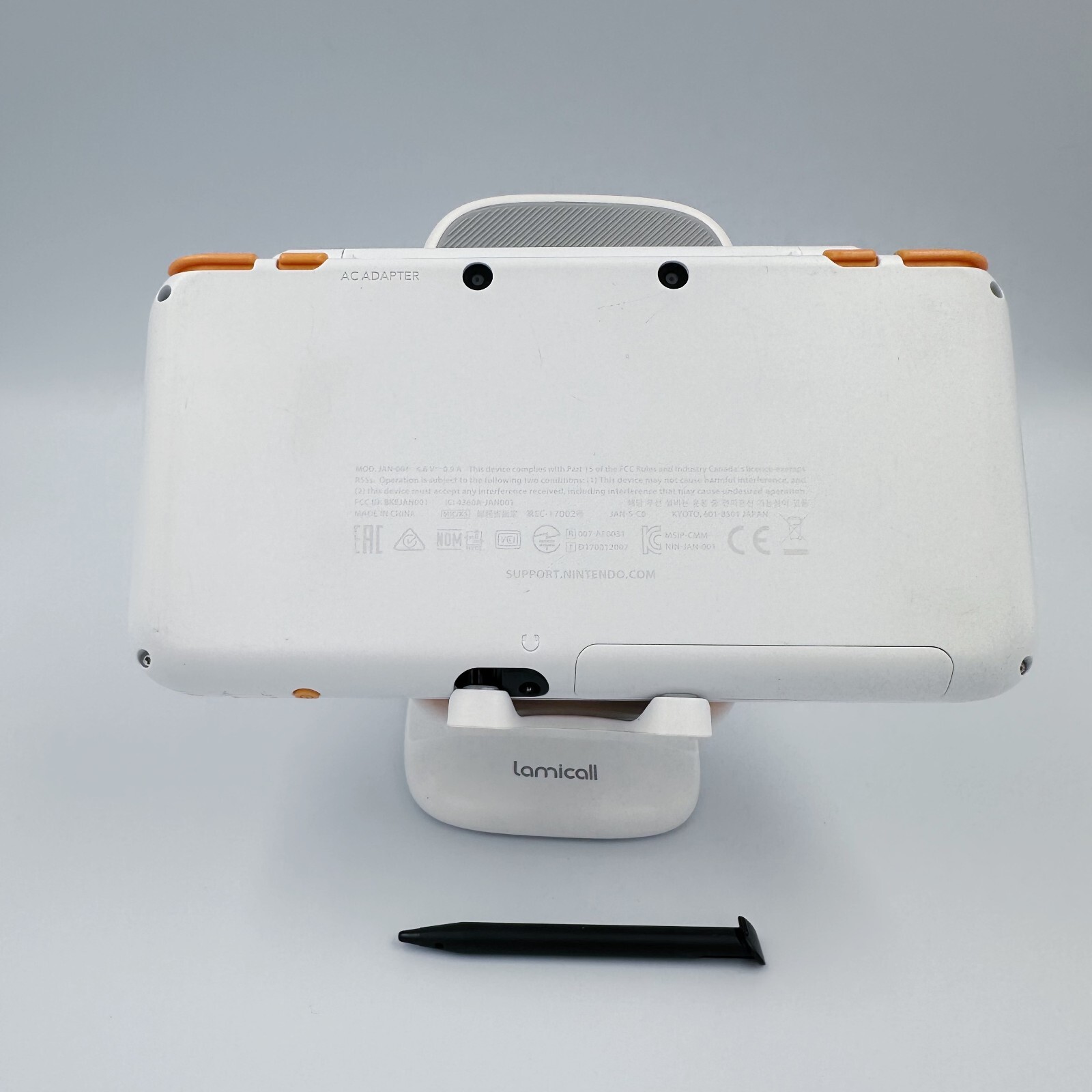 New Nintendo 2DS XL LL White Orange Console Stylus Working Tested Japanese ver
