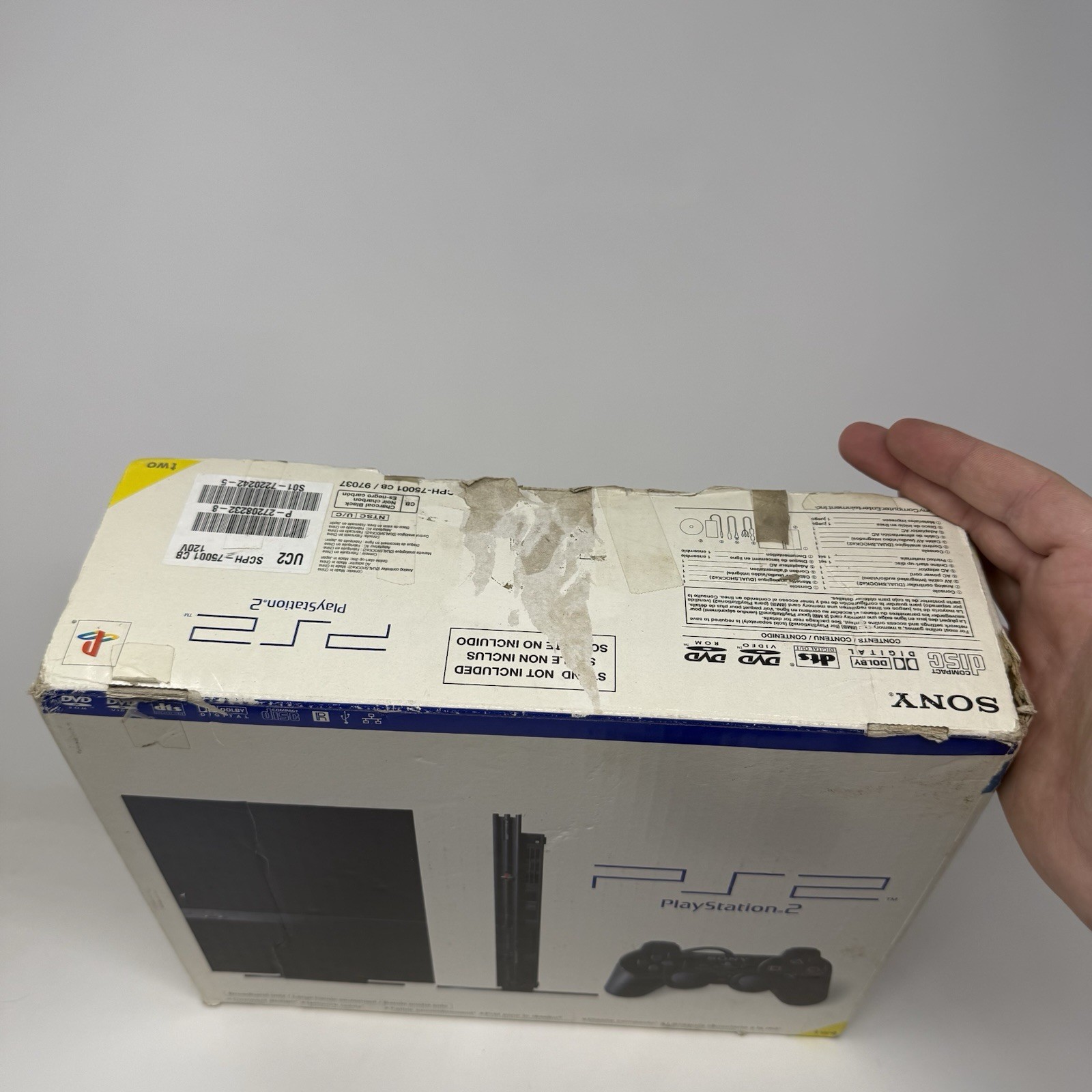 Sony PlayStation 2 PS2 Slim Console (SCPH-75001) with box – NO MANUAL