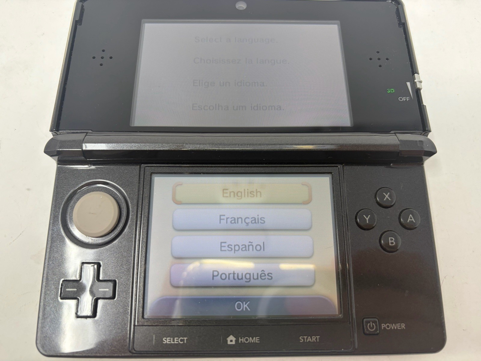 Nintendo 3DS Cosmo Black Model CTR-001 Handheld With Charger Tested Working