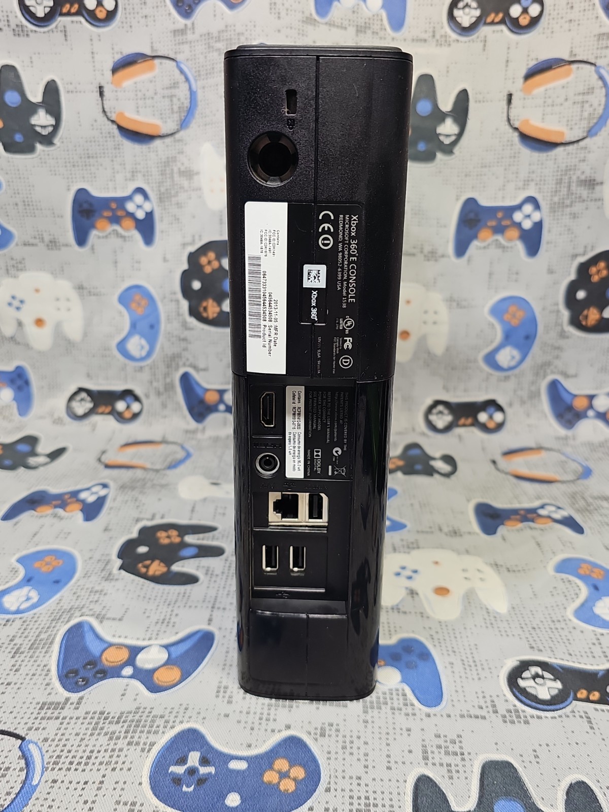 Microsoft Xbox 360 E Console BLACK W/Wired Controller & 3-Games CLEANED & TESTED
