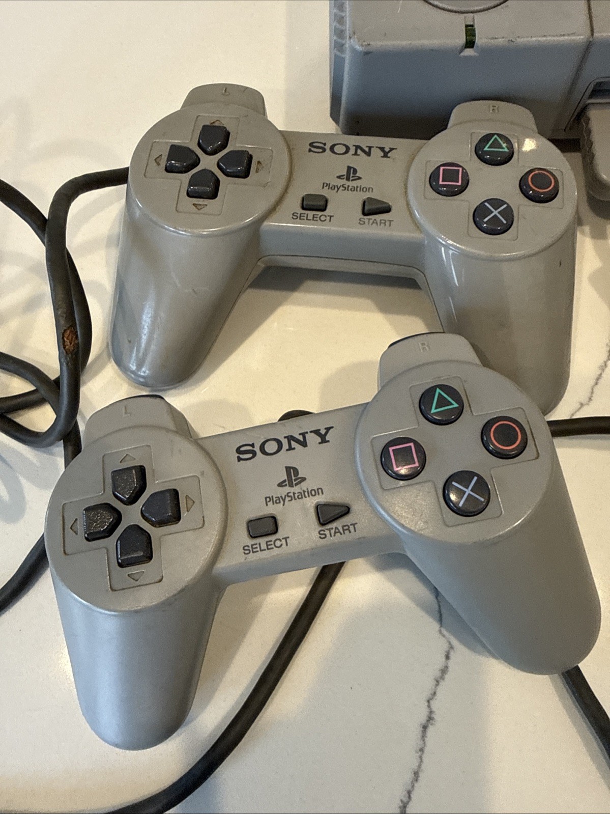 PlayStation 1 SCPH-7501 Console & Controllers. Works. Has Some Cosmetic Defects.