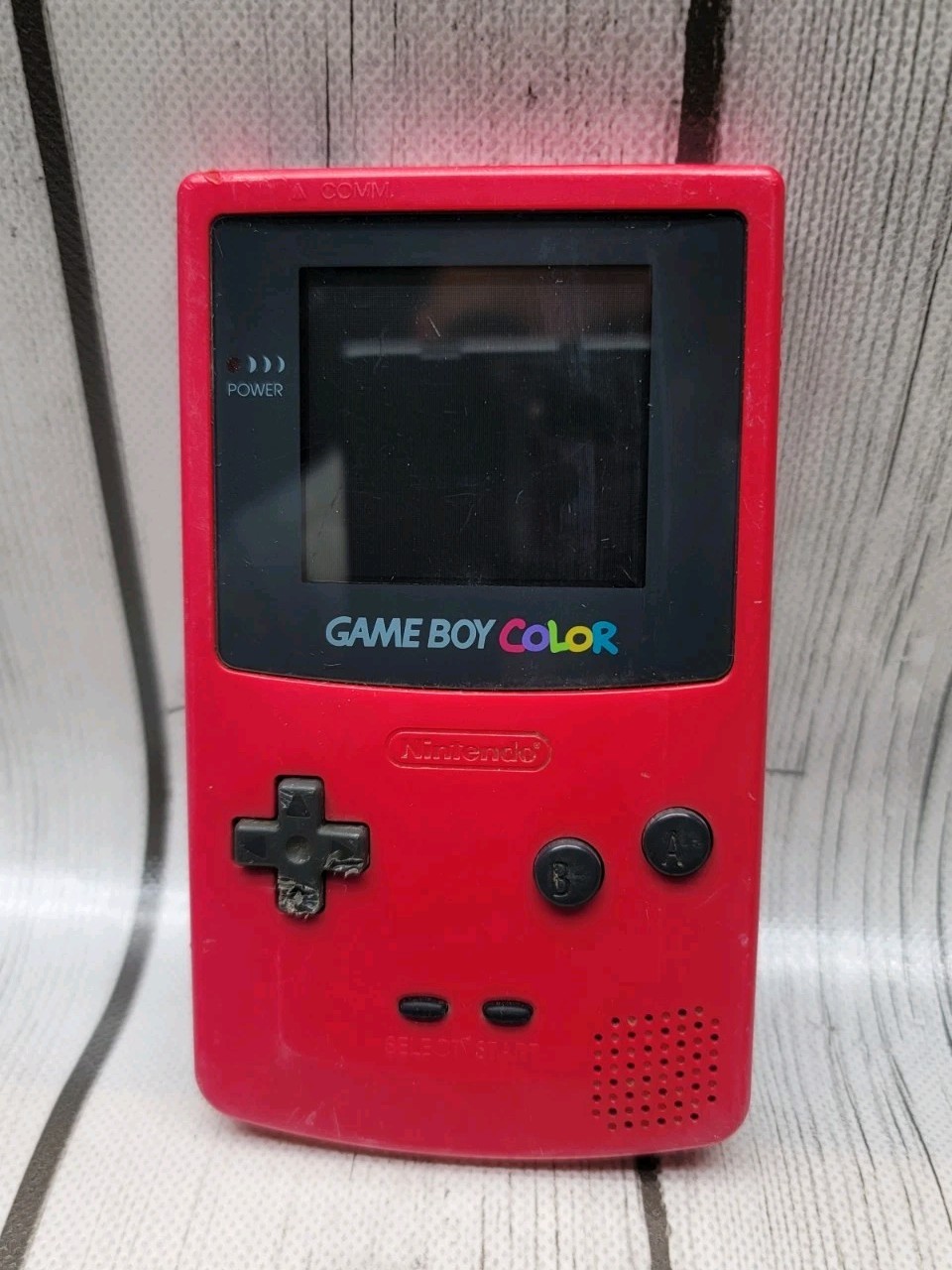 Nintendo Game Boy Color CGB-001 Berry Red Handheld Console As Is For Parts