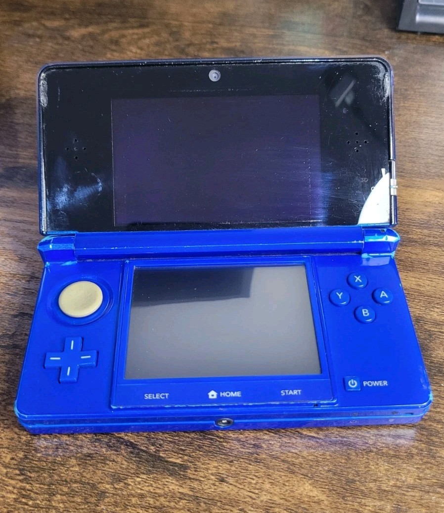 Nintendo 3DS Cobalt Blue Launch Edition NTSC-J Boxed Console w/ Insert Tested