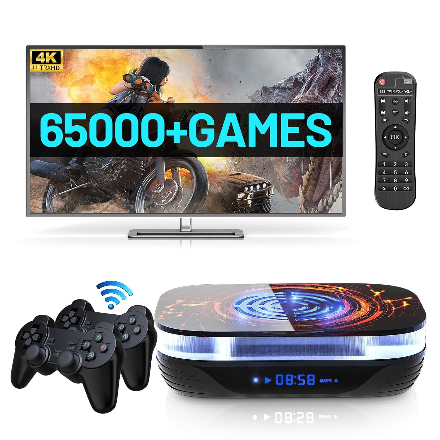 Super Console X4 plus Retro Game Consoles Built-In 65000+ Games, Plug and Play V