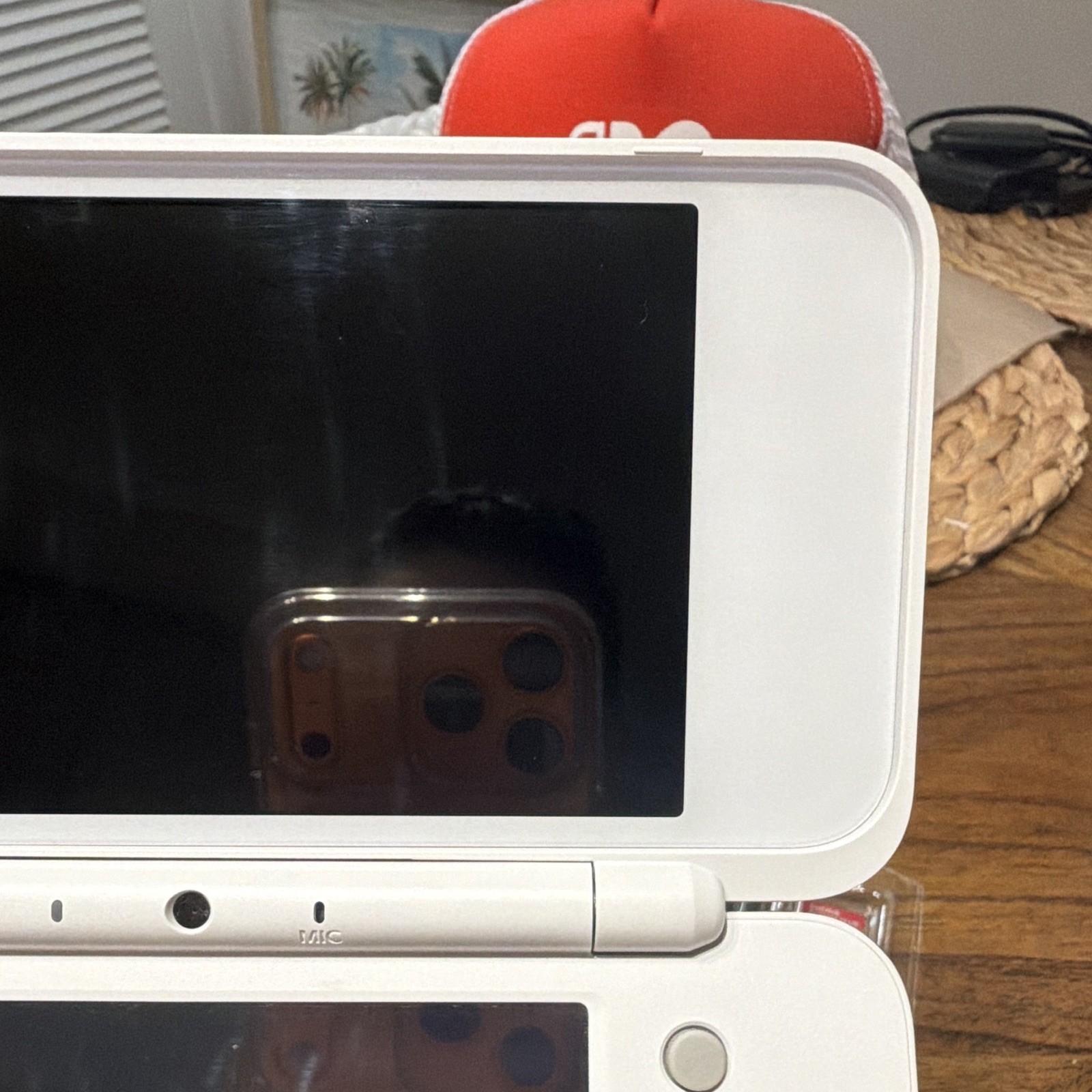 Nintendo 2DS XL White/Orange – Region Free w/ Charger +128GB Micro SD – Tested
