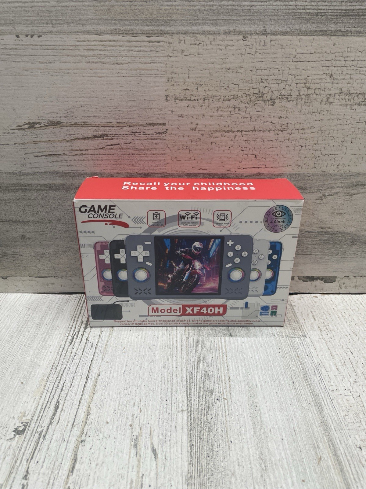 XF40H 128GB Handheld Game Console, Retro Gaming Console – BLACK