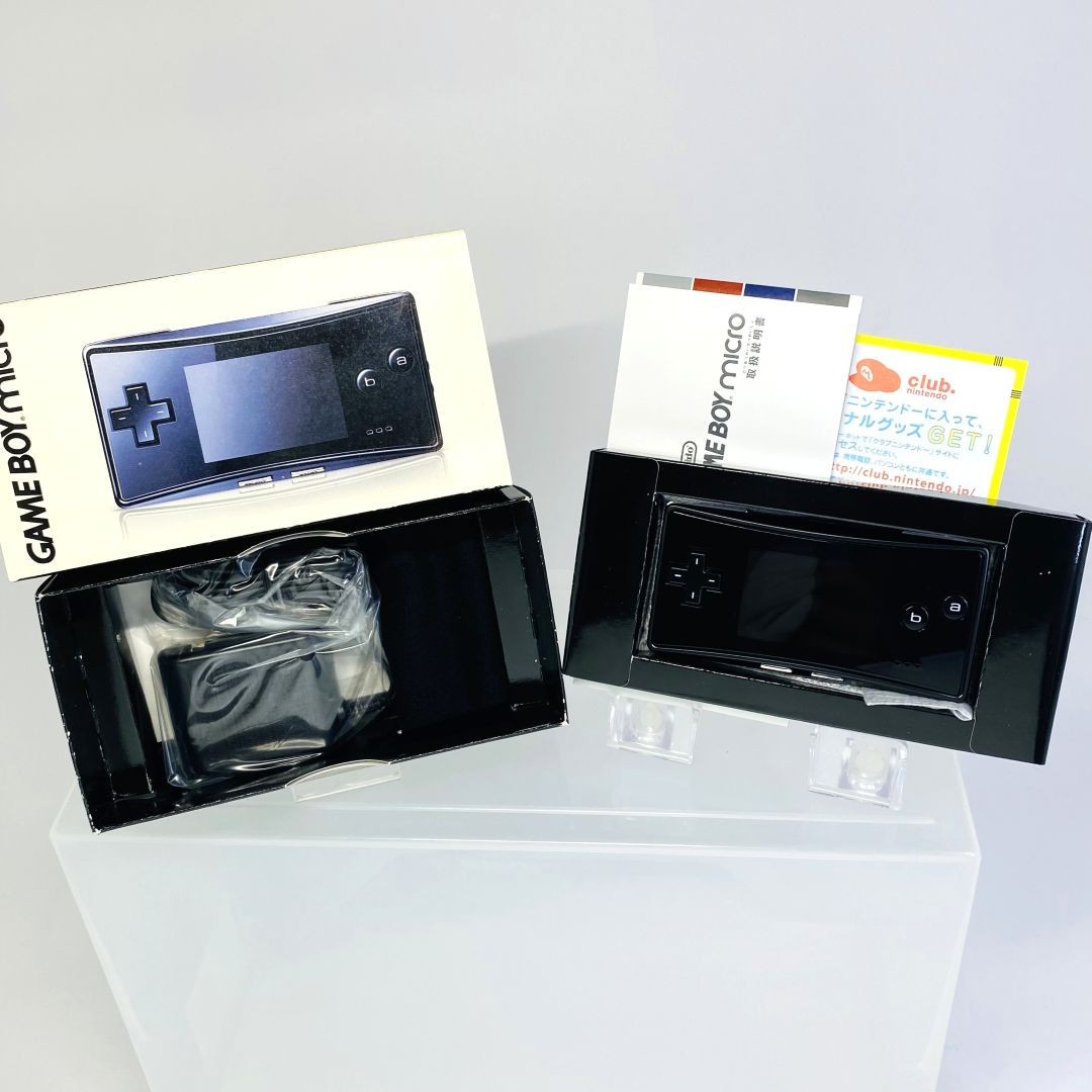 Nintendo Game Boy Micro Black OPEN BOX OFFICIAL JAPAN IMPORT GENUINE