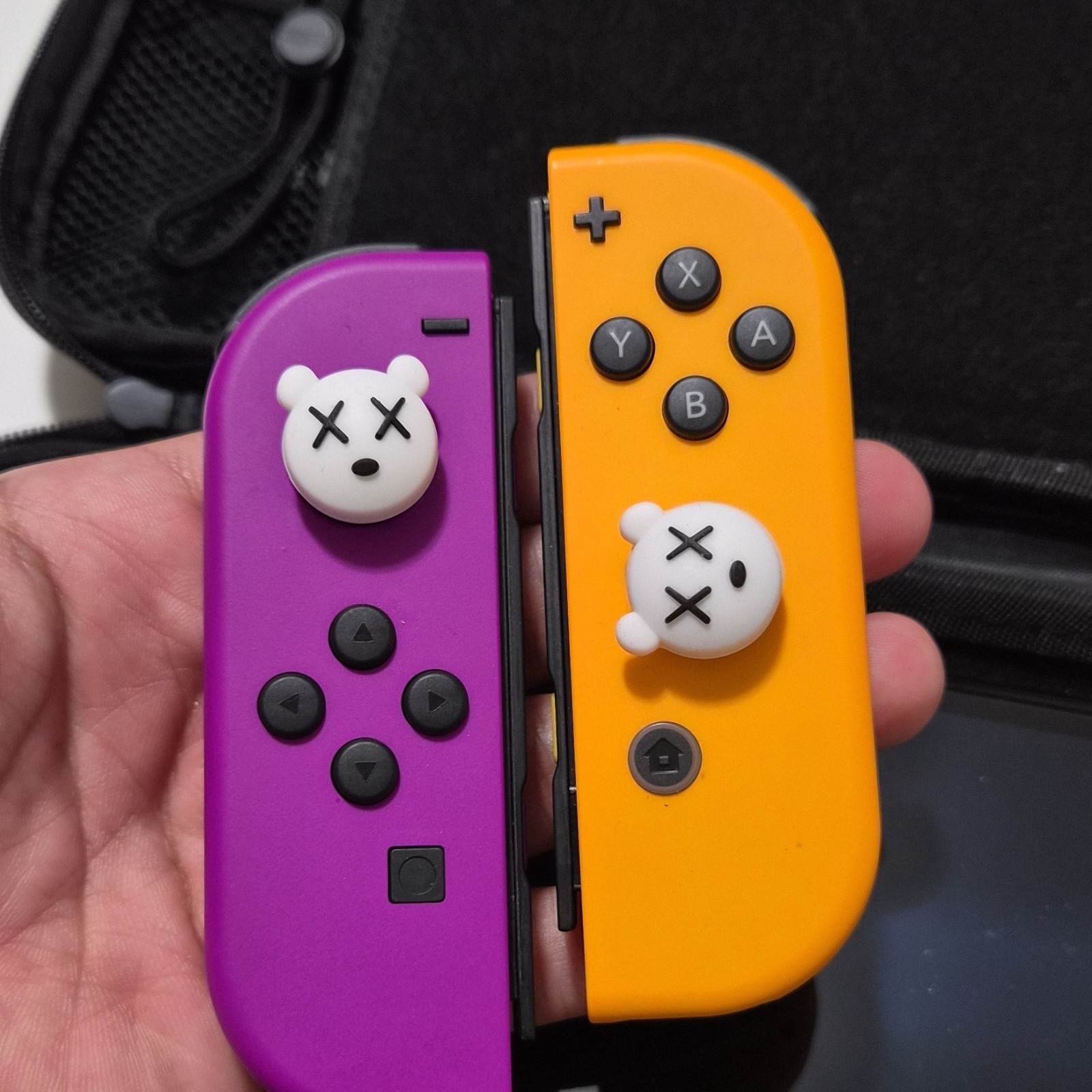 Nintendo Switch Black/Gray Console with Purple and Orange Joy-Con Controllers