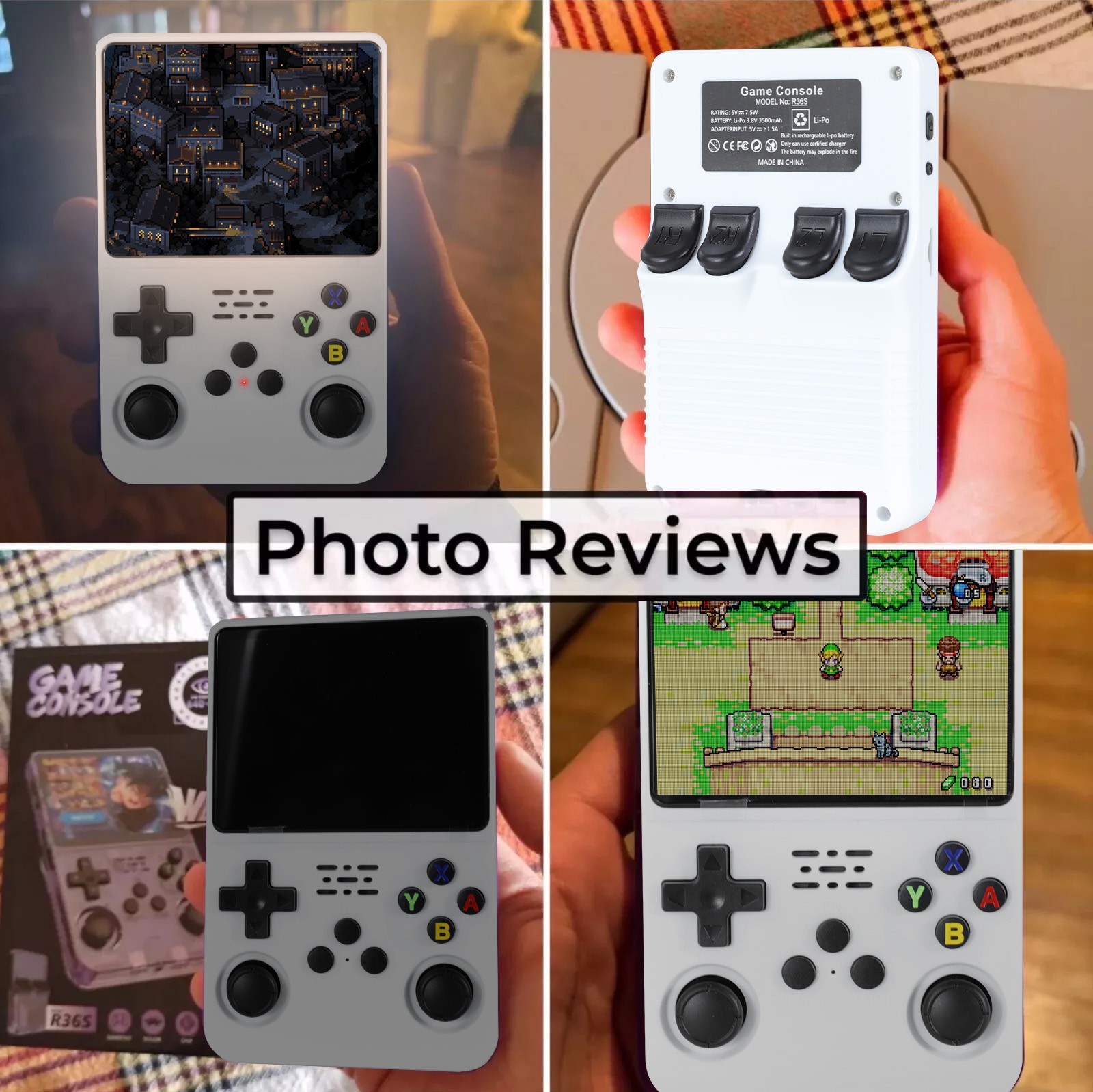 128GB,R36S Handheld Game Console 3.5 Inch IPS Screen,20000+ Games, Video Games