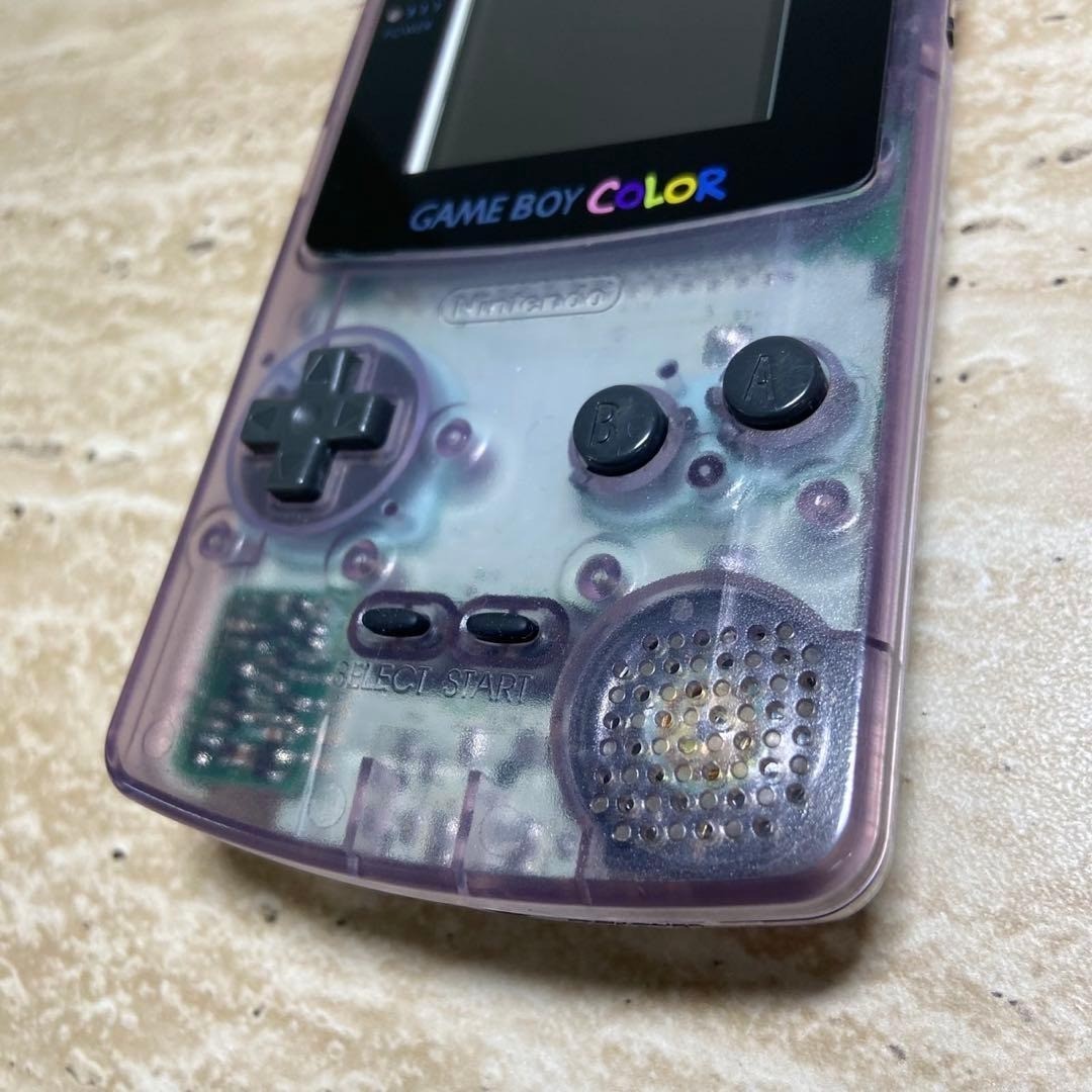Nintendo Game Boy Color Clear Purple IPS LCD Custom Console 7021