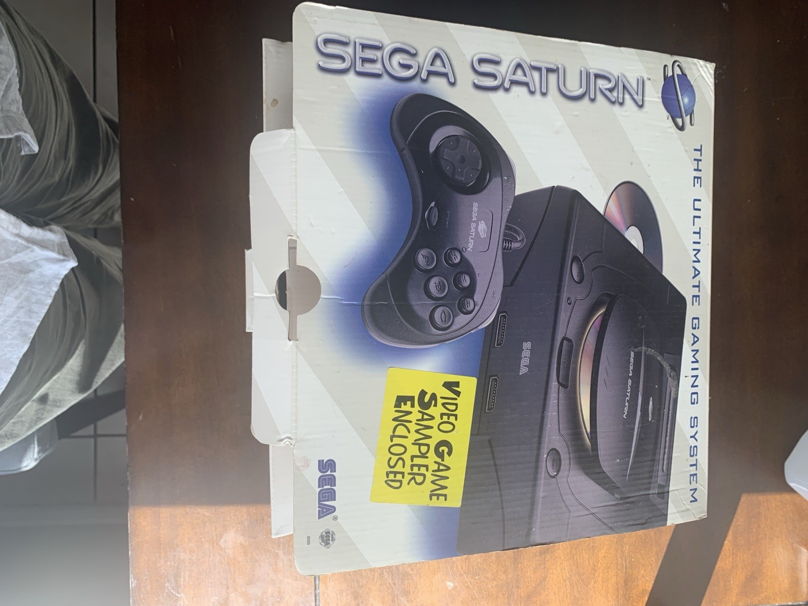 SEGA Saturn Black Console w/ 2 controllers, 4 games, memory card & accessories