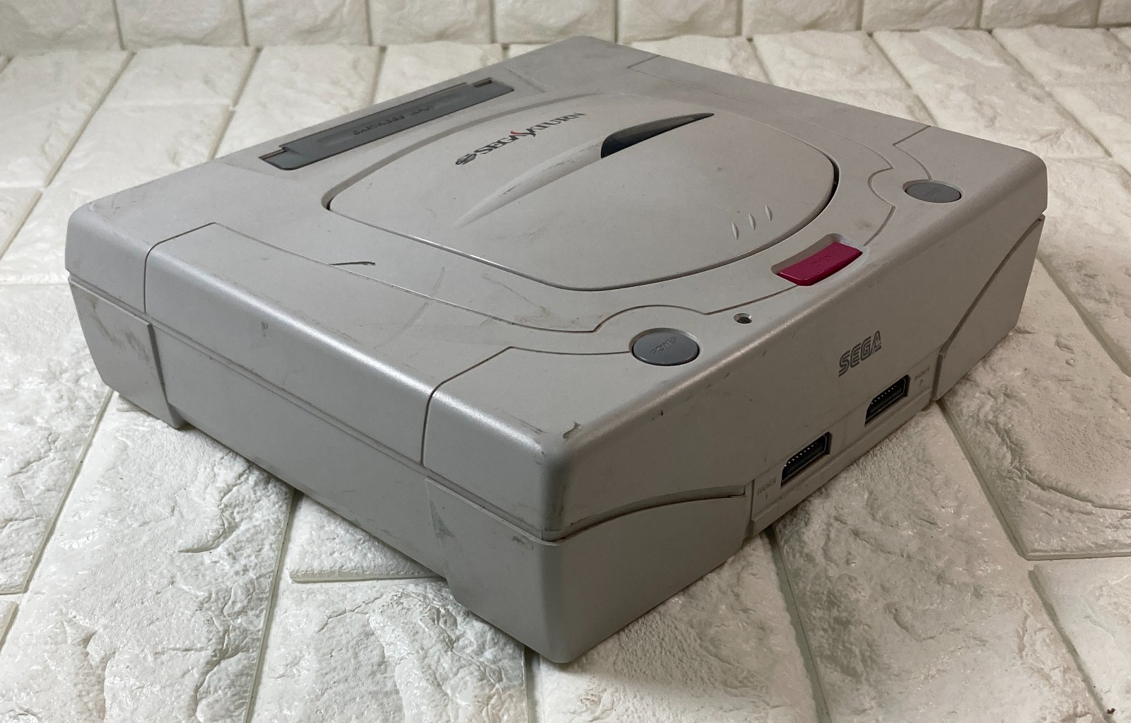 Sega Saturn Console HST-3220 White Japanese Versiongames 3 It works #SS11W