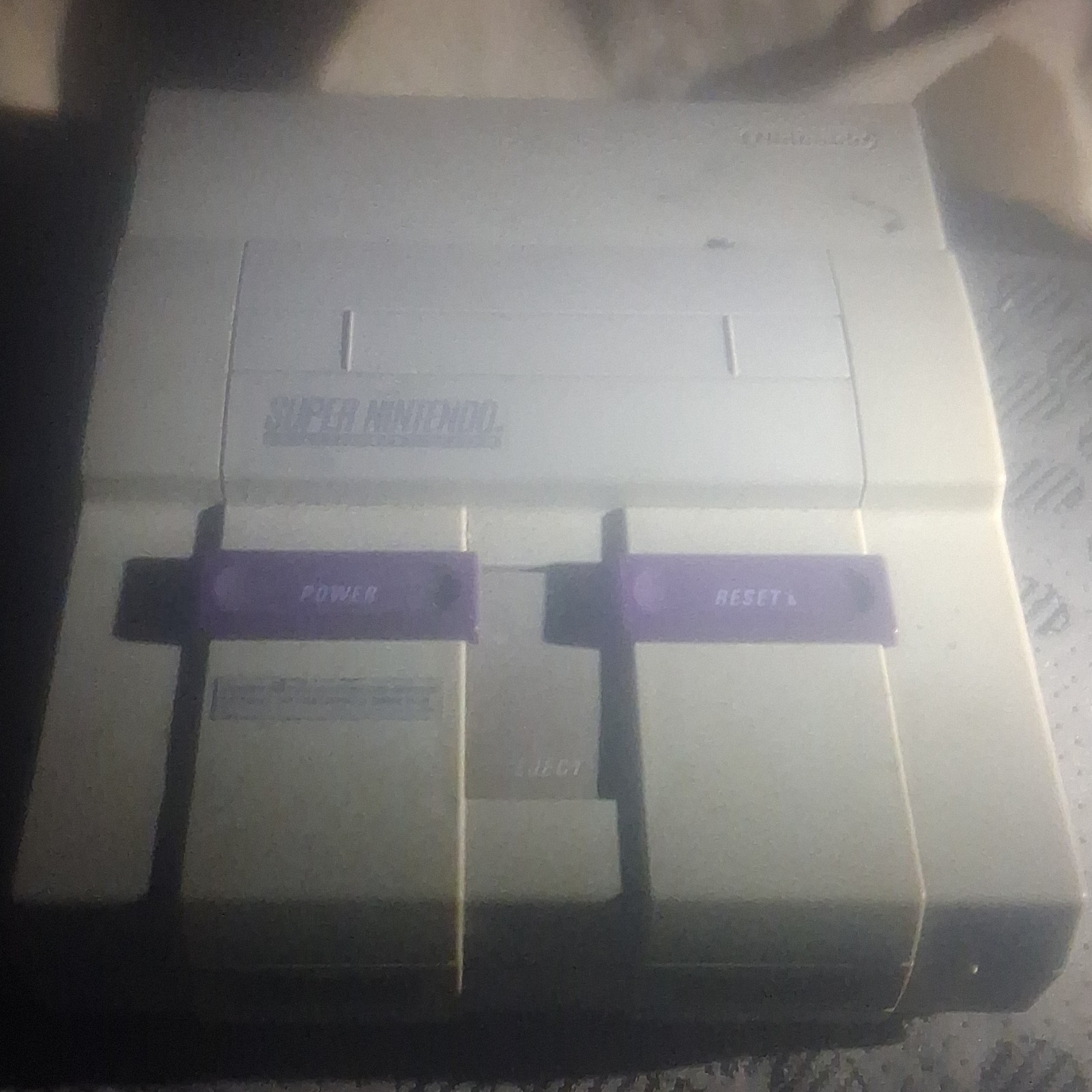 Nintendo Super Nintendo Entertainment System SNES Console Gray/Purple