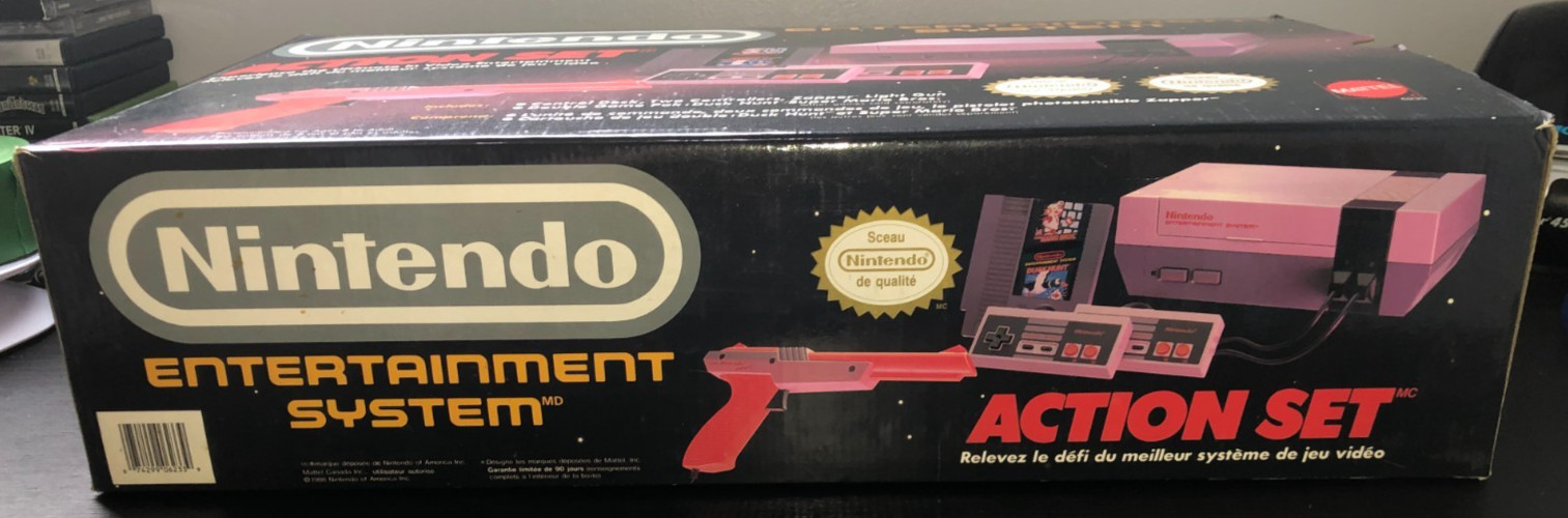 Nintendo NES Action Set Console Complete In Box CIB w. Styrofoam & Inserts