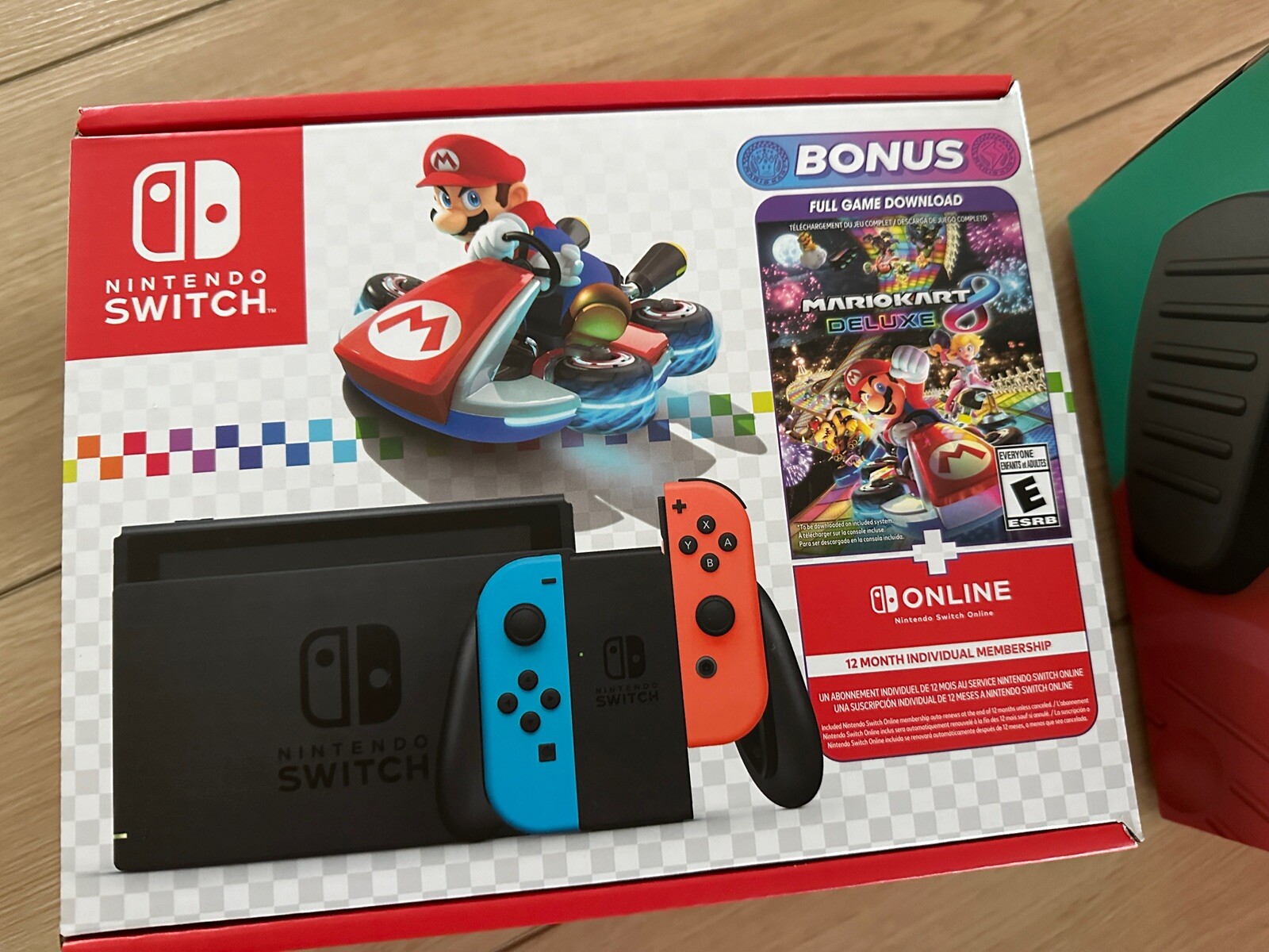 Nintendo Switch Mario Kart 8 Console Bundle with Hori Steering Wheel
