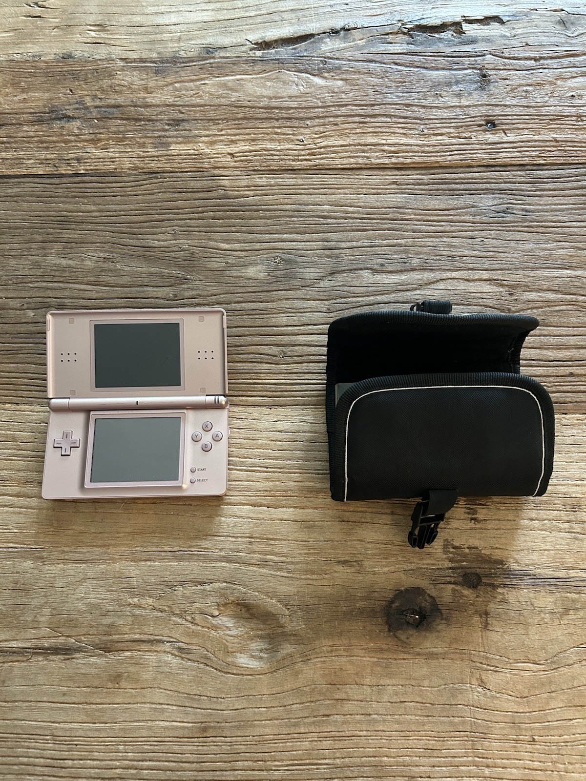 Nintendo DS Lite Metallic Rose Gold / Pink Handheld not tested case included