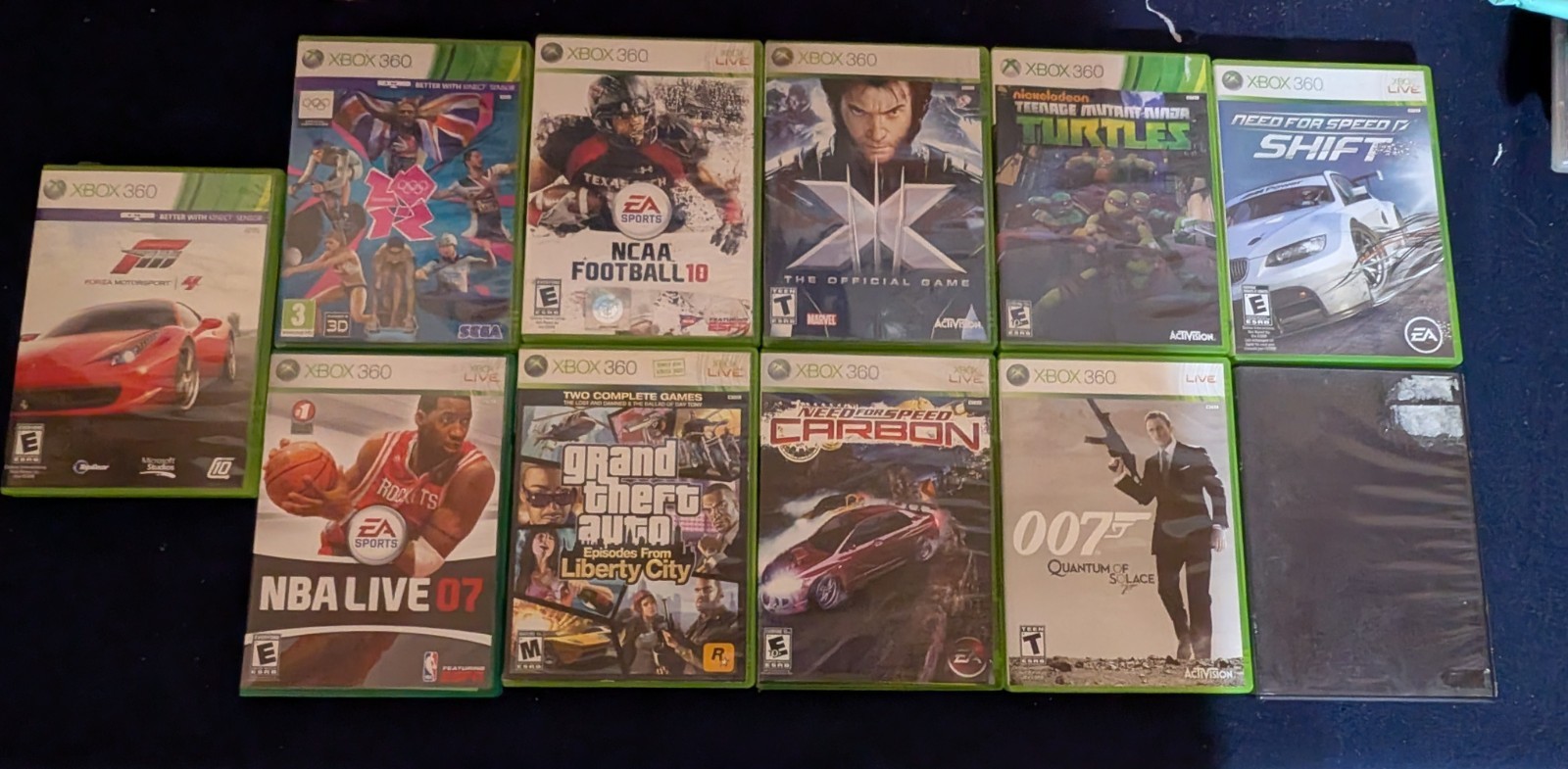 Microsoft Xbox 360 Complete With 11 Games & Wireless Controller