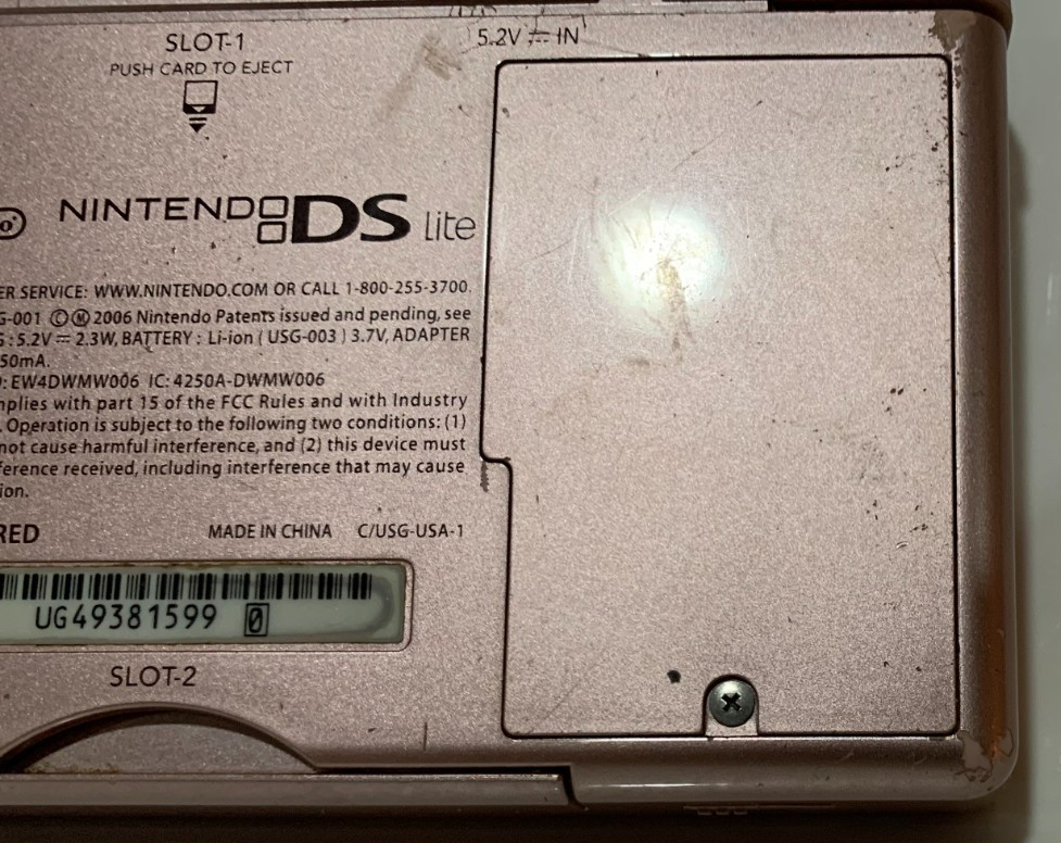 Nintendo DS Lite Metallic Rose Pink Handheld USG-001 FULLY Tested Guaranteed