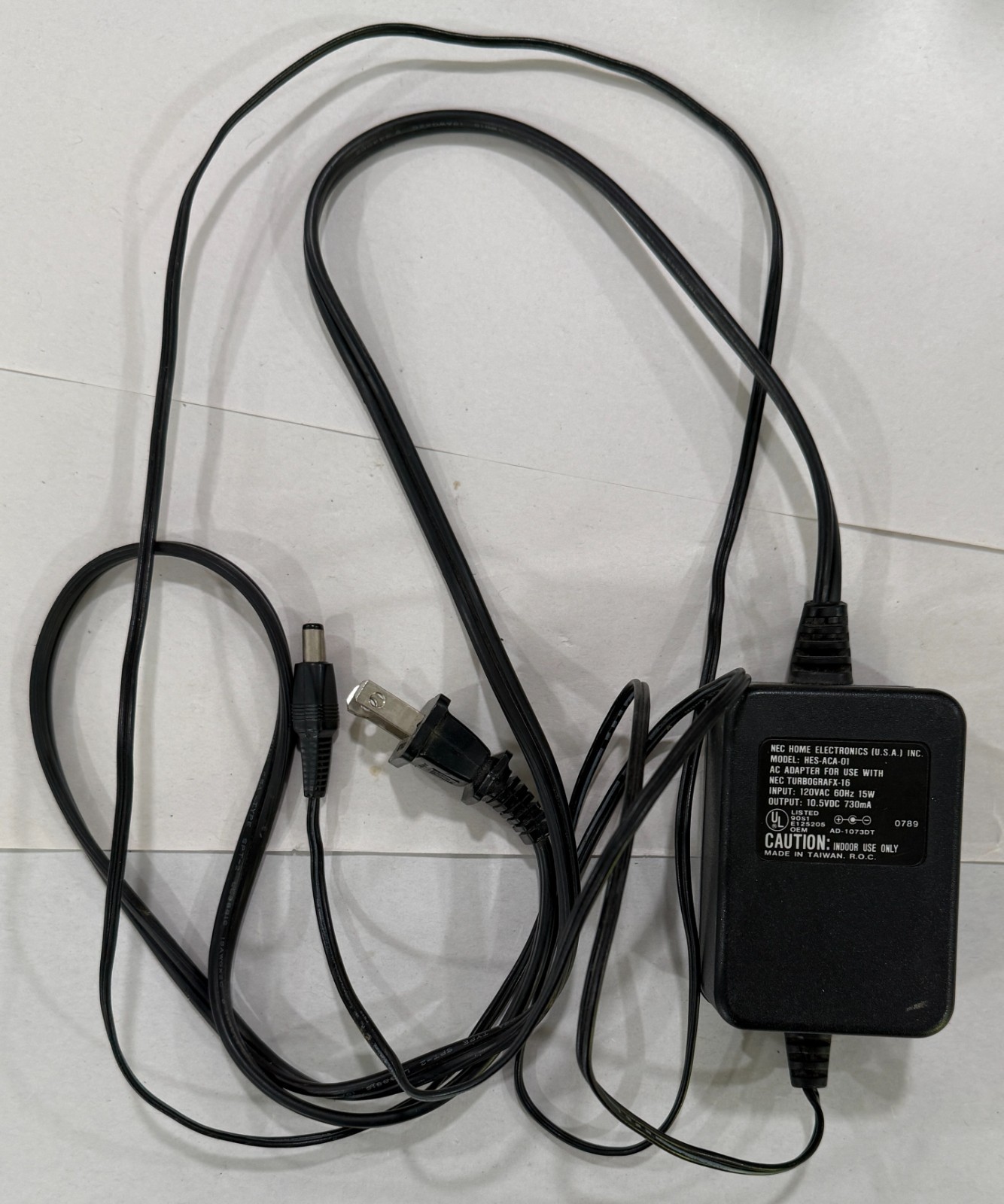 Turbografx 16 OEM – AC Adapater – Power Cable – Authentic – Working