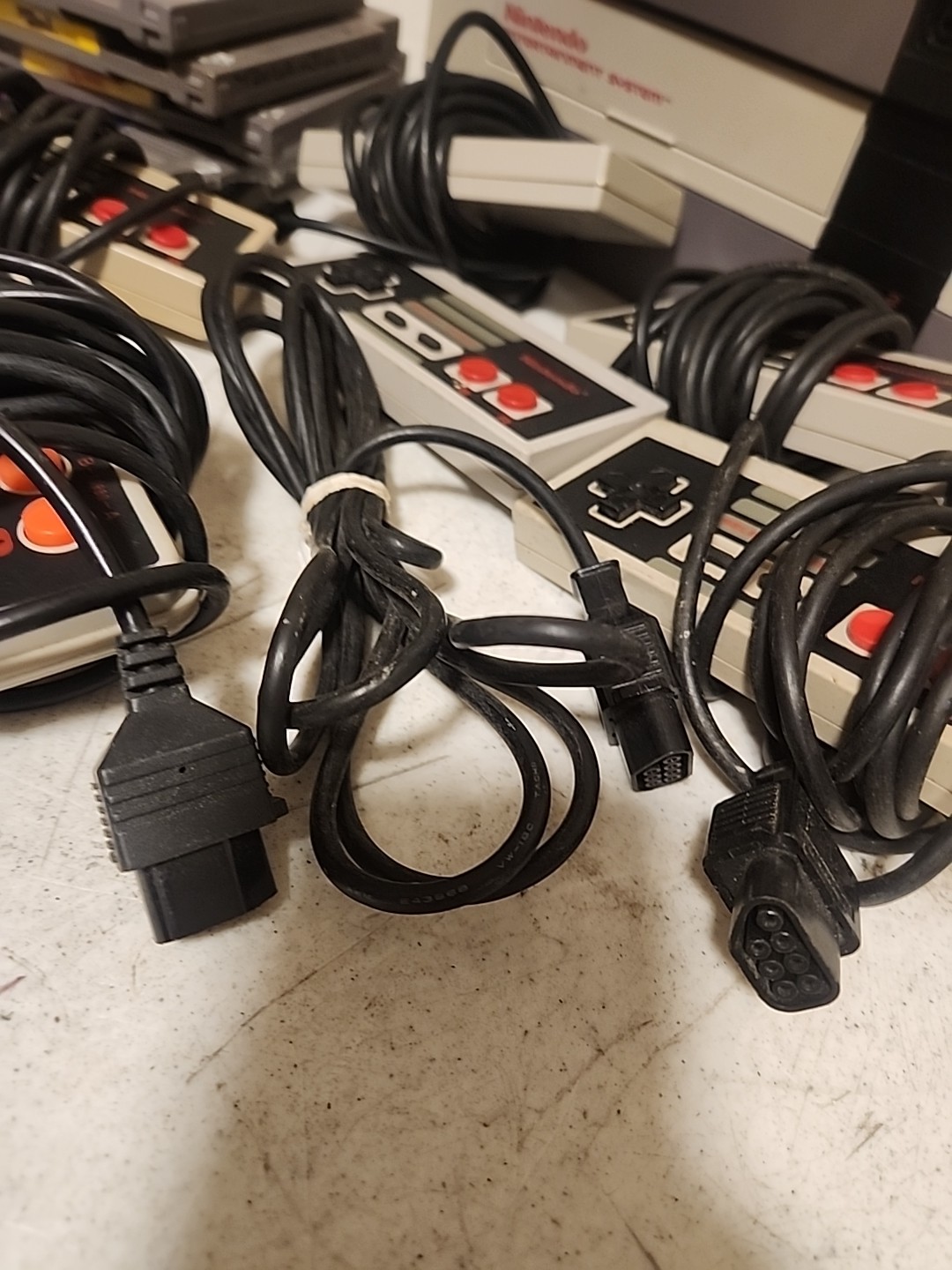 Nintendo NES Lot Of 2 Consoles 10 Games 6 Controllers Contra Mario TMNT