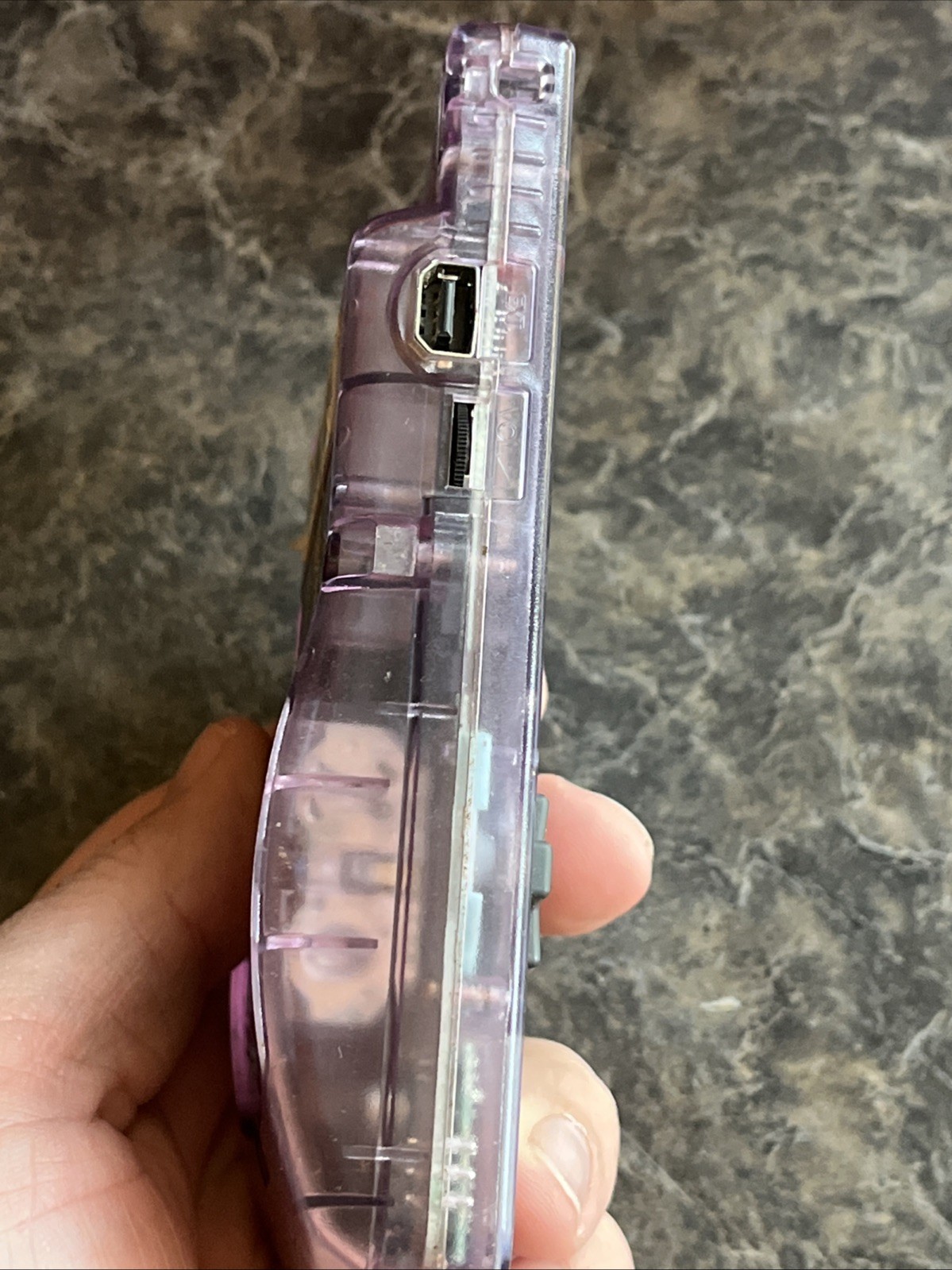 Works Nintendo Game Boy Color Atomic Purple Transparent Clear Croc 2 Bomber Man