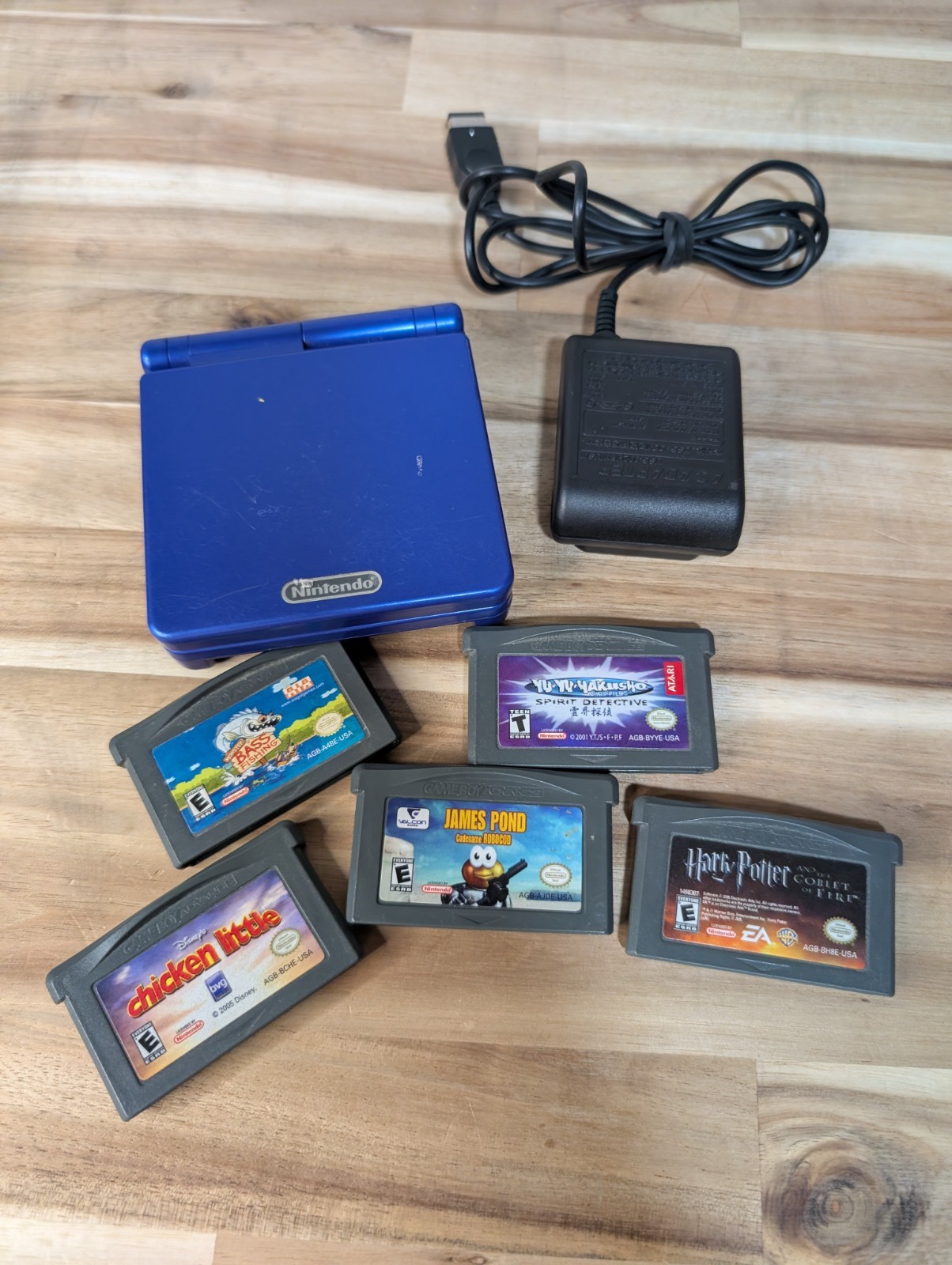 Nintendo Game Boy Advance SP Bundle Tested Charger and 5 Games