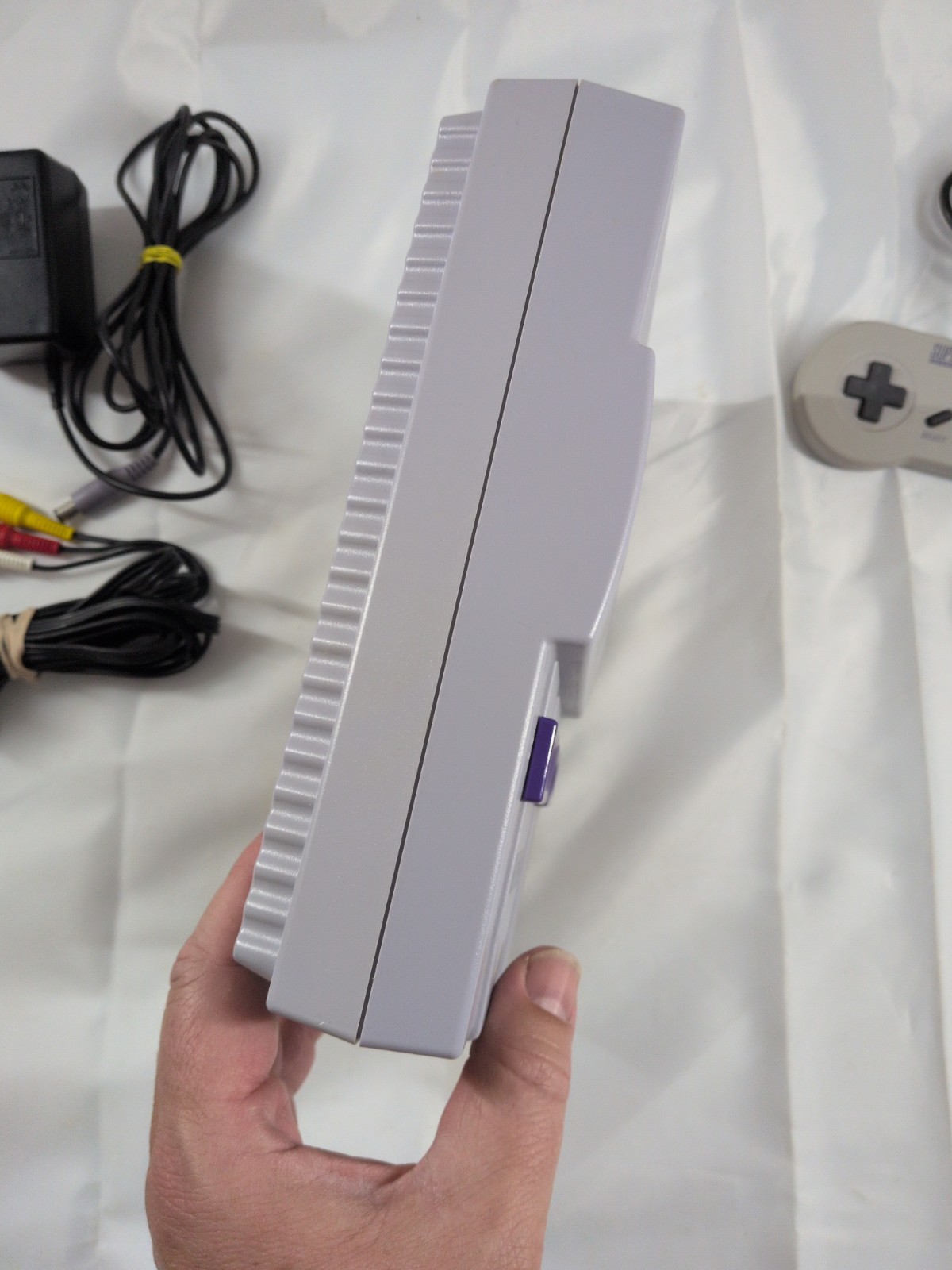 Super Nintendo Console CLEAN WORKING SNES SNS-001 Tested Cables & 2 Controllers