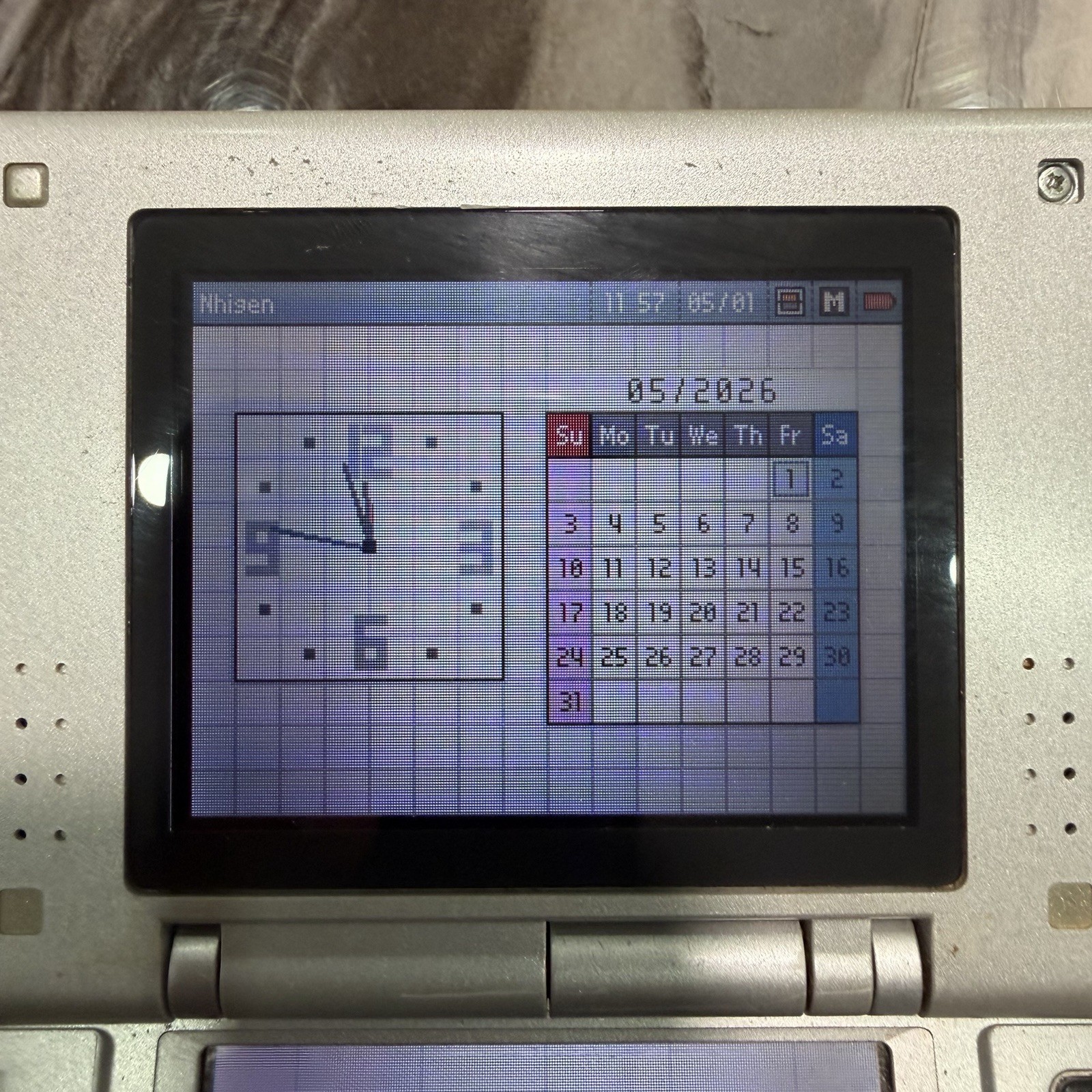 Nintendo DS Original Console NTR-001 Titanium Silver – Tested Works w/ Charger
