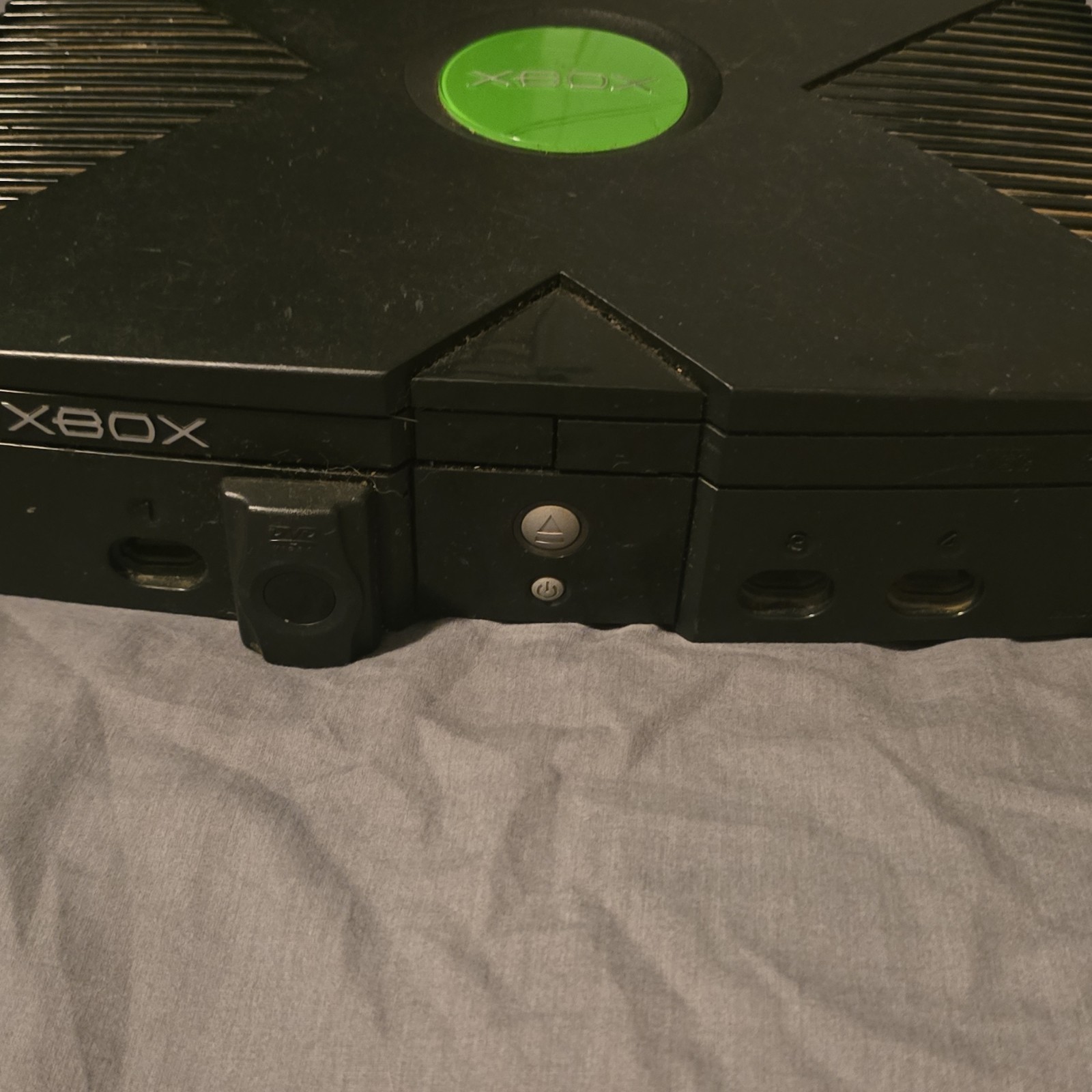 Microsoft Xbox Original Home Console Black/Green NTSC-U/C w/ Controller & Cables