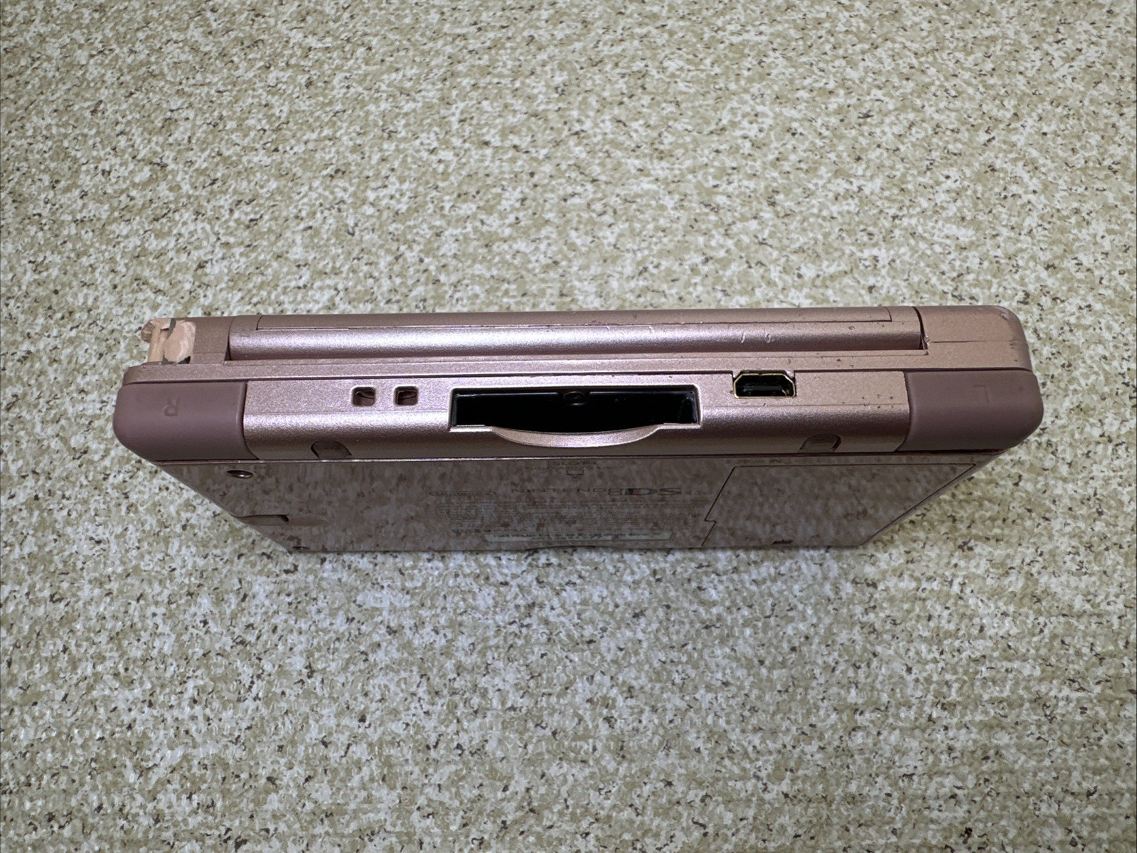 Nintendo DS Lite USG-001 Metallic Rose W/Charger, Stylus & 7 Games Tested/Works