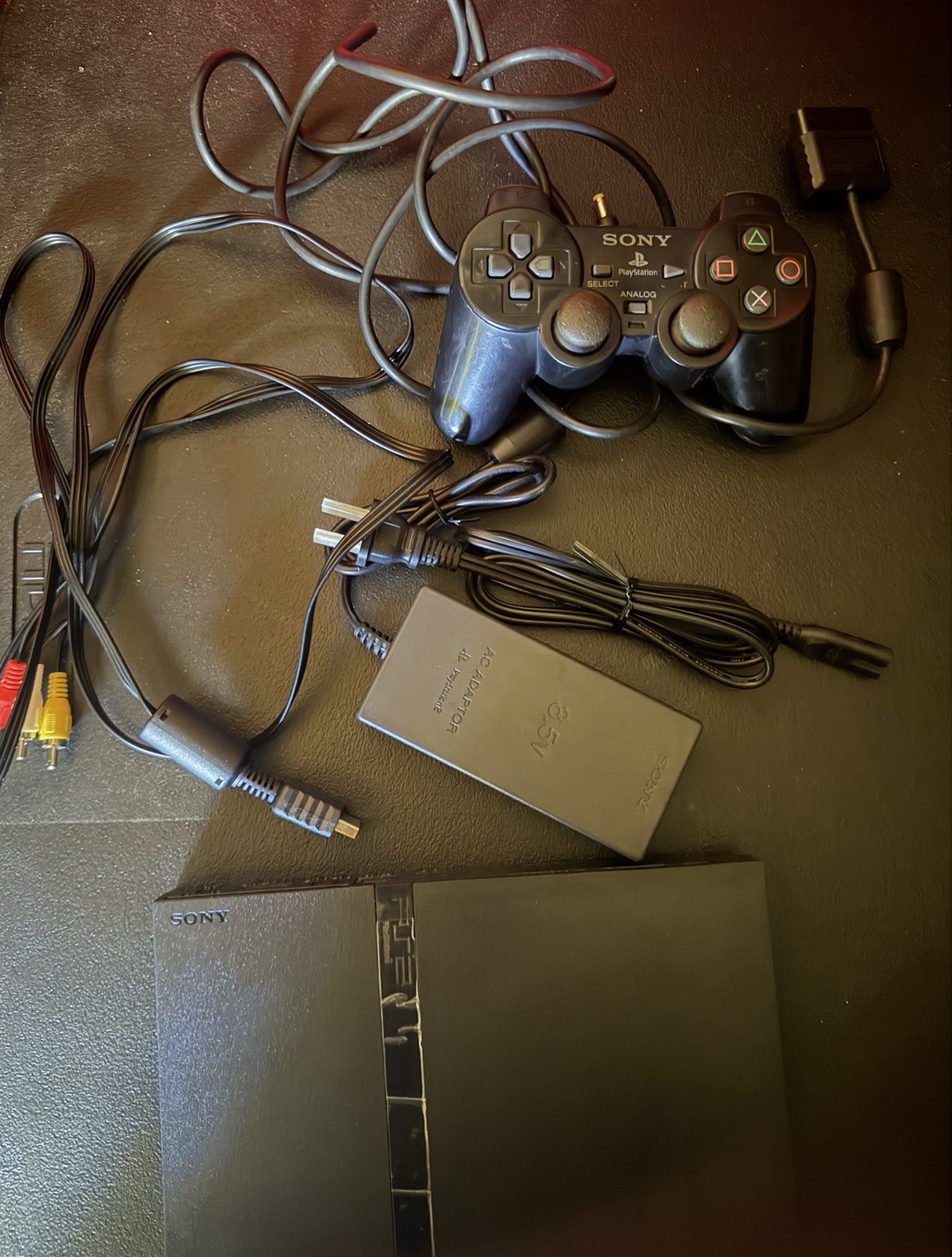 PlayStation 2 PS2 Console Slim Black + Wireless Controllers