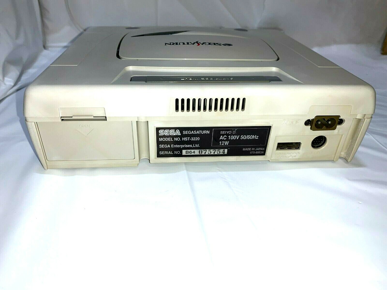 Sega Saturn WHITE Console Tested System HST-3220 JAPAN «NTSC-J» clean up inside