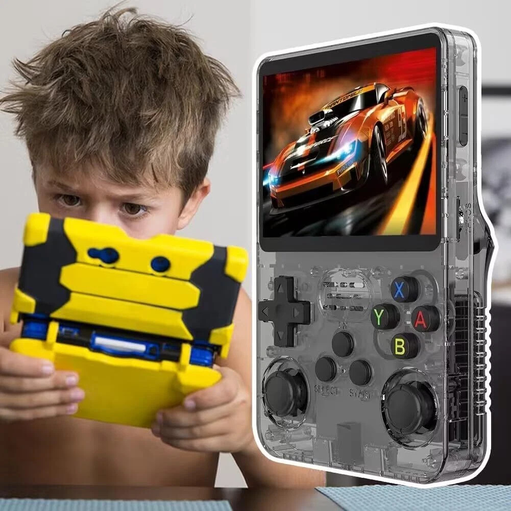 64GB, R36S Retro Handheld Video Game Console 20000 Games 3.5 Inch IPS Scree