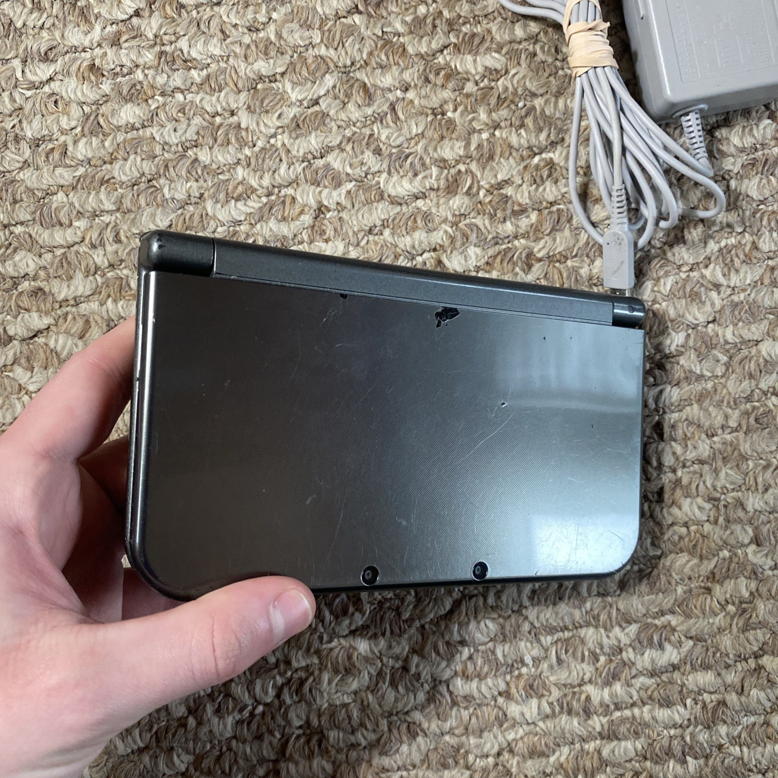 New Nintendo 3DS XL Metallic Black USA Top IPS With Charger And Stylus