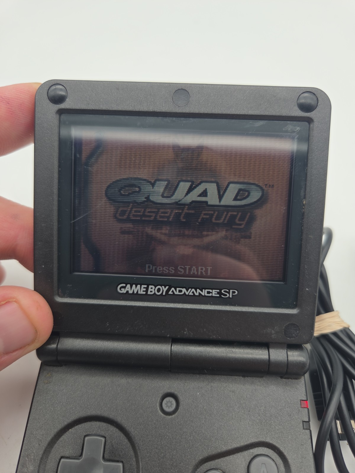 Nintendo Game Boy Advance SP Black Handheld System Console w/ Charger WORKS