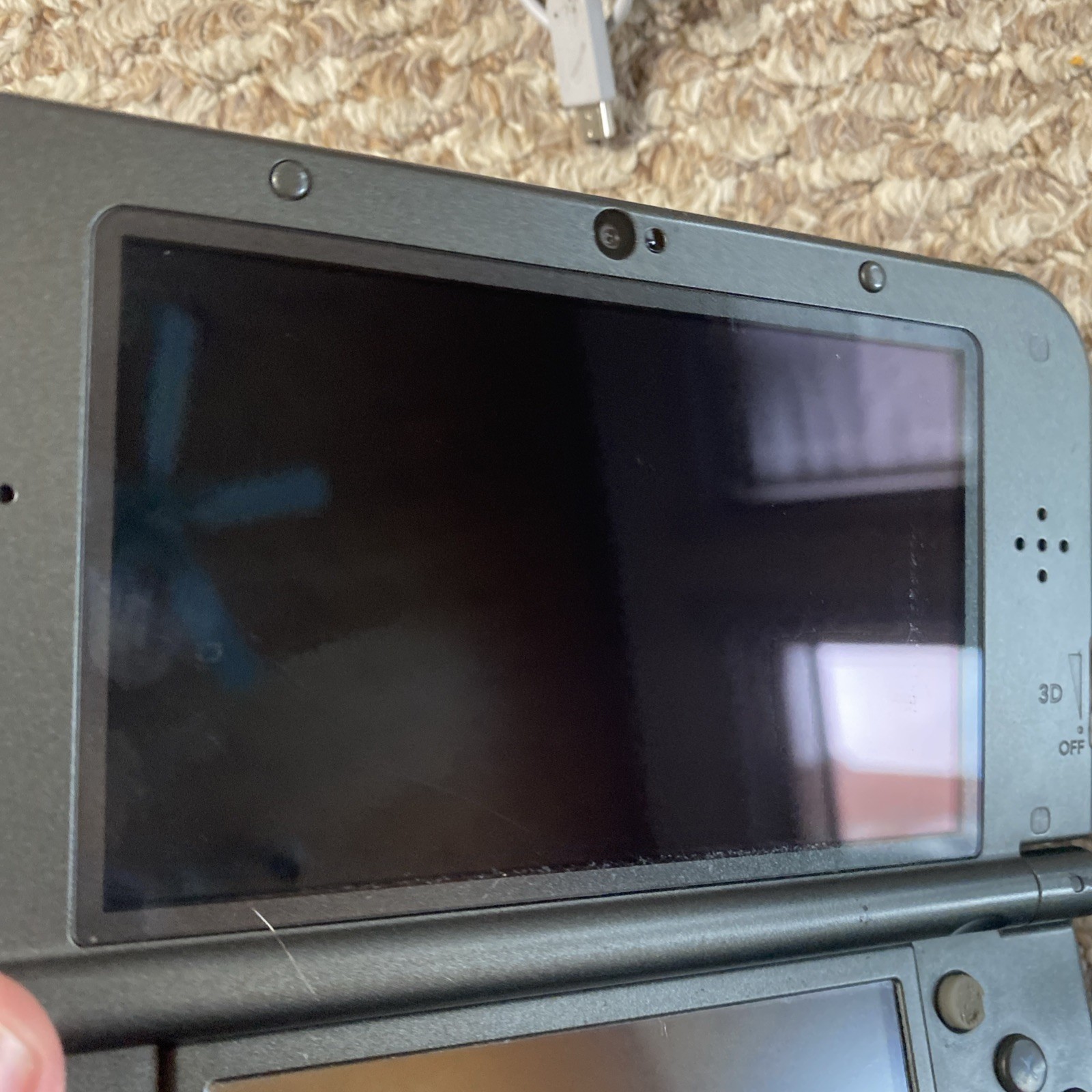 New Nintendo 3DS XL Metallic Black USA Top IPS With Charger And Stylus
