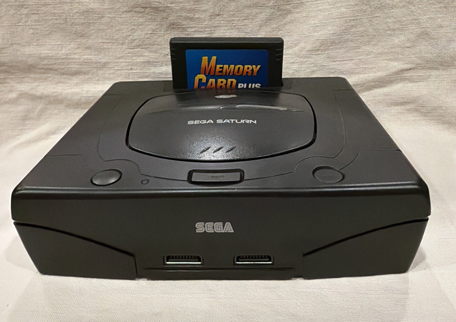 SEGA Saturn Console Black w/ Power & AV Cords, NTSC-U/C MK-80000 Tested, Nice