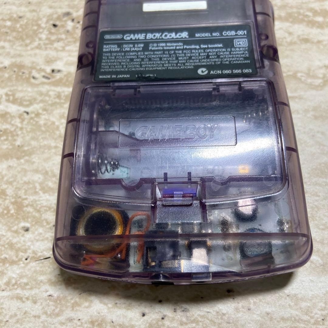 Nintendo Game Boy Color Clear Purple IPS LCD Custom Console 7021