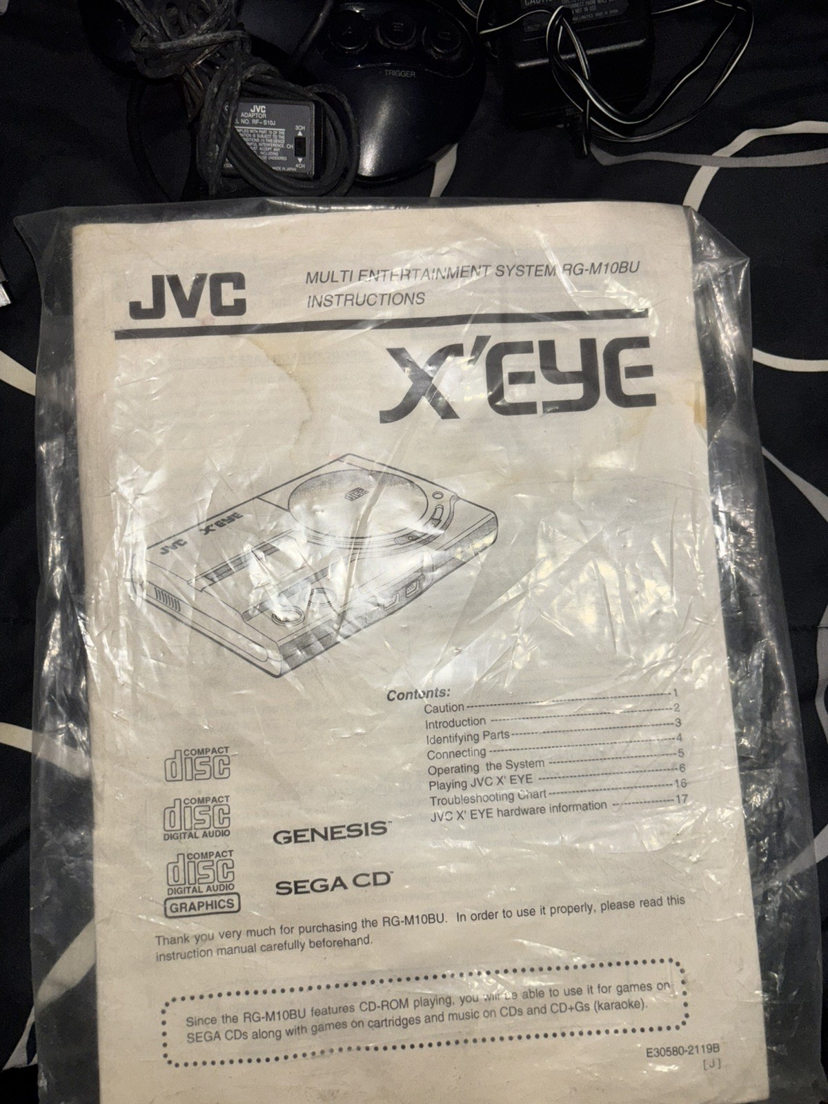 JVC X’Eye RG-M10 Sega Genesis CD Console w/ Controller, AC & AV/RF Cables manual