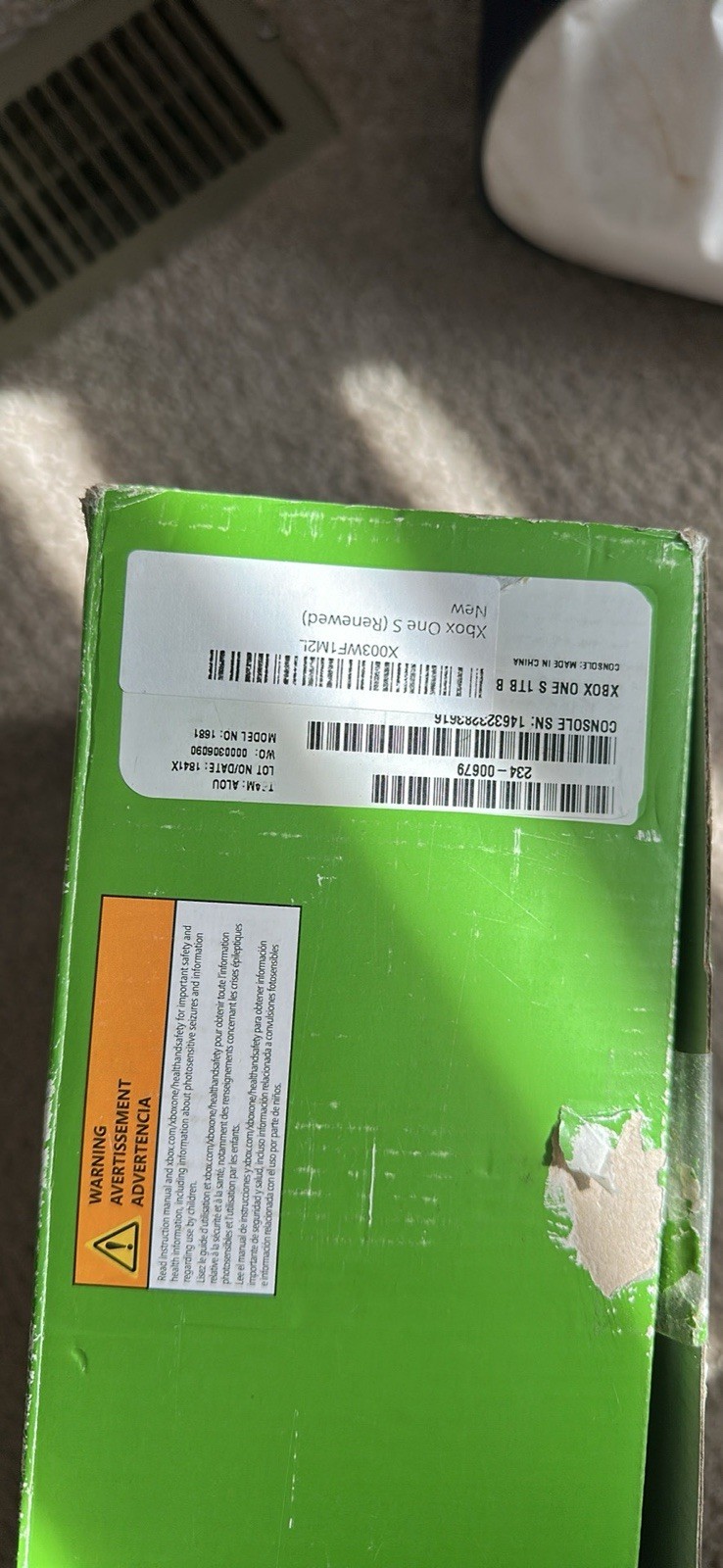 Xbox One S 1TB Disc Console And With Black Ops 2 Disc Inside