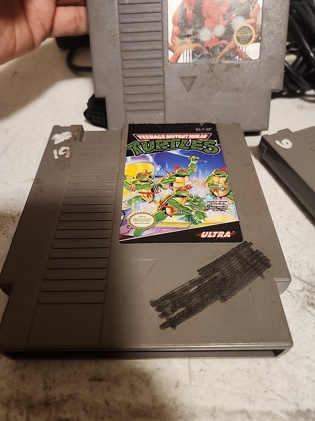 Nintendo NES Lot Of 2 Consoles 10 Games 6 Controllers Contra Mario TMNT
