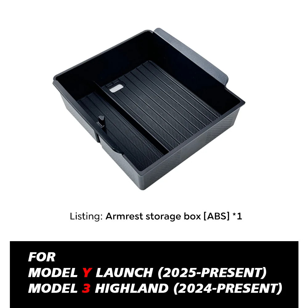 TESY Console Armrest Storage Box For Tesla New Model Y Juniper Launch ABS