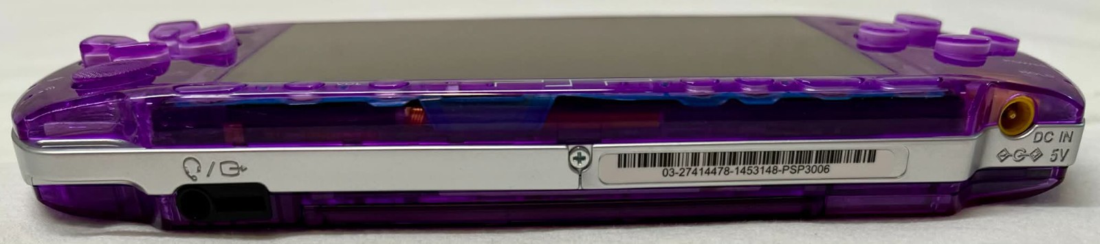 PSP 3000 Clear Purple / New Battery / Genuine Sony Charger / Region Free / 32 GB
