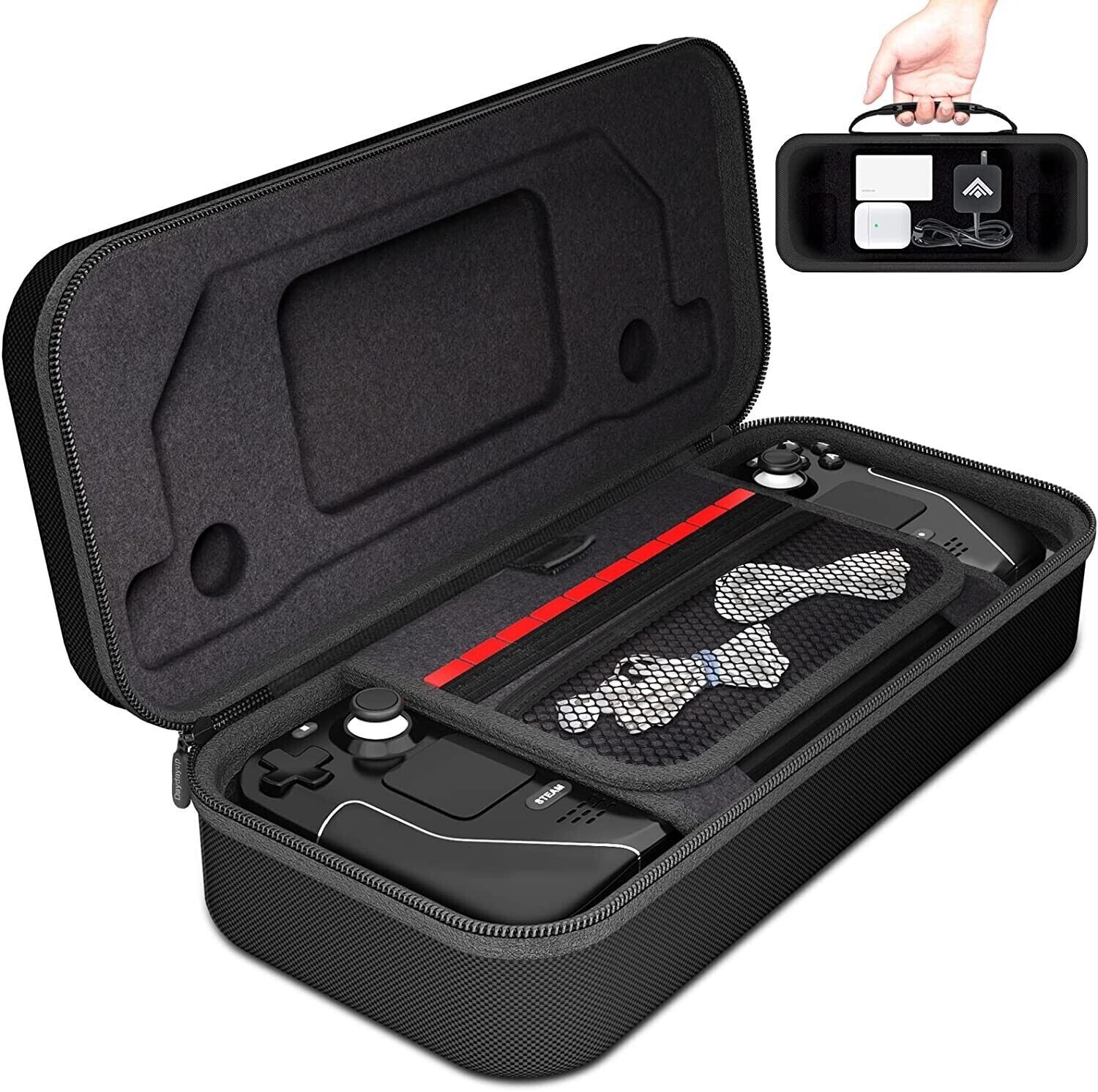 Steam deck console carrying case, Protective Hard Shell Shockproof Travel