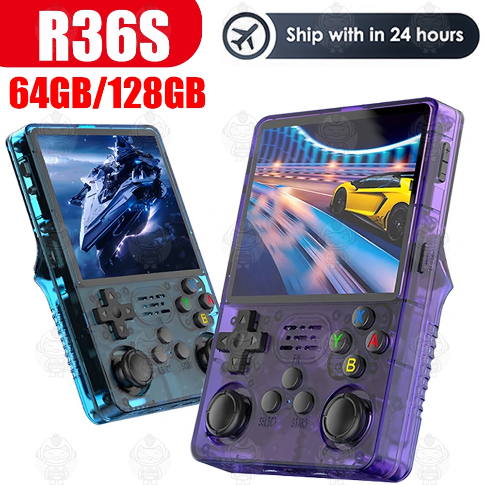 Retro Handheld Video Game Console 64-128GB 20000 Games 3.5 Inch IPS Screen R36S