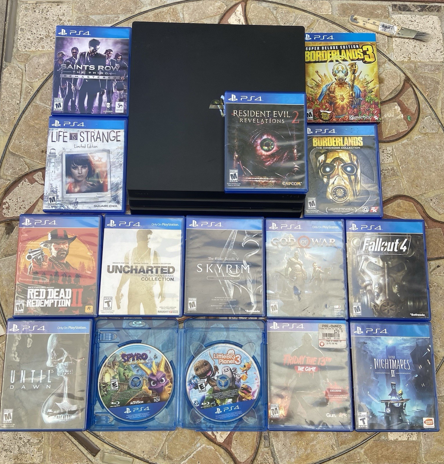 Sony PS4 Pro 1TB CUH-7215B Console Bundle 15 Games Tested & Working