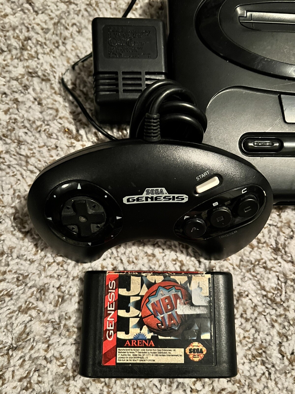 SEGA Genesis II 16MB Home Console – Black *No AV Cable* W/ NBA Jam