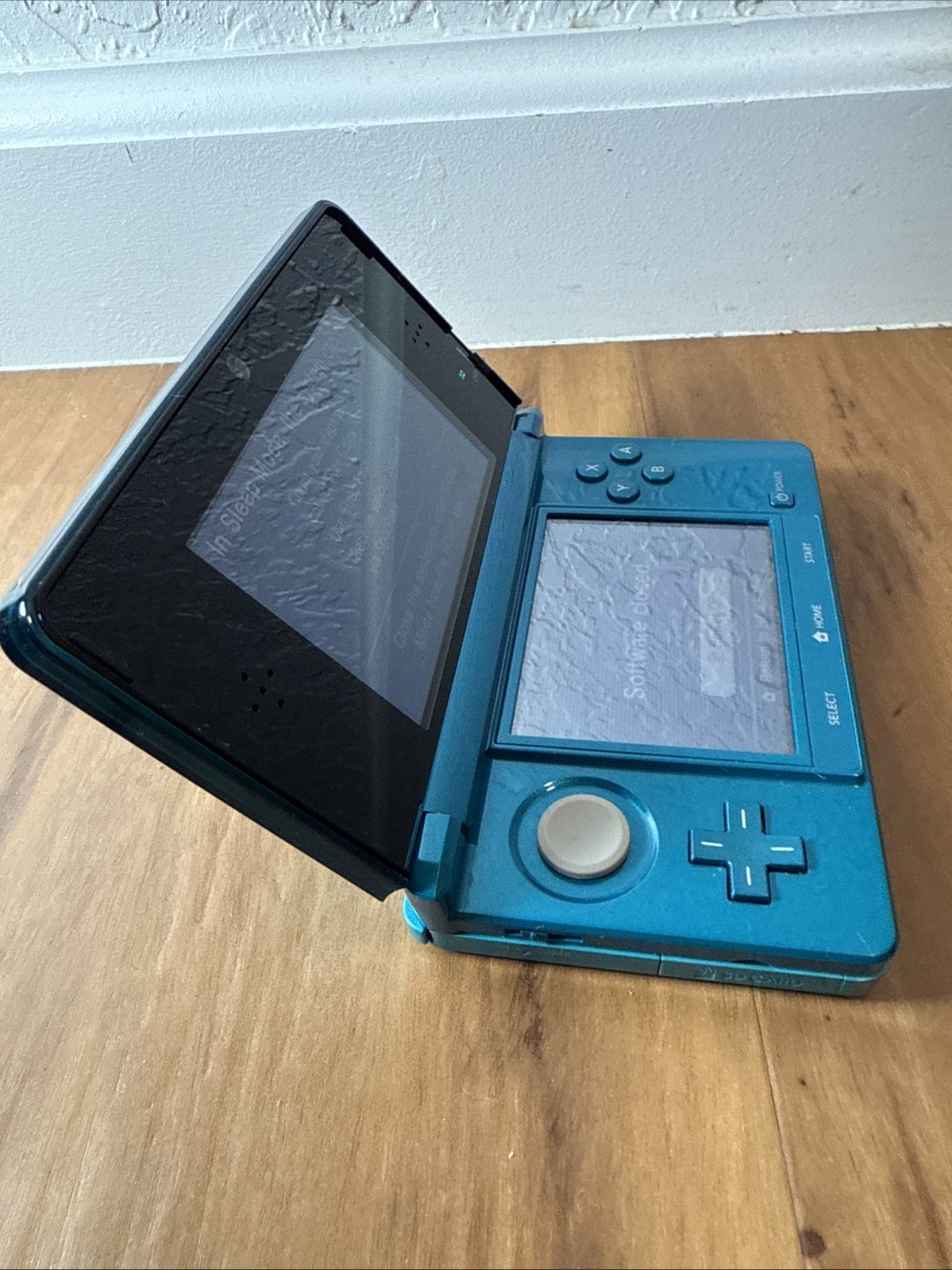 NINTENDO 3DS AQUA BLUE CTR-001: TESTED – NO Charger – W/ Guitar Hero